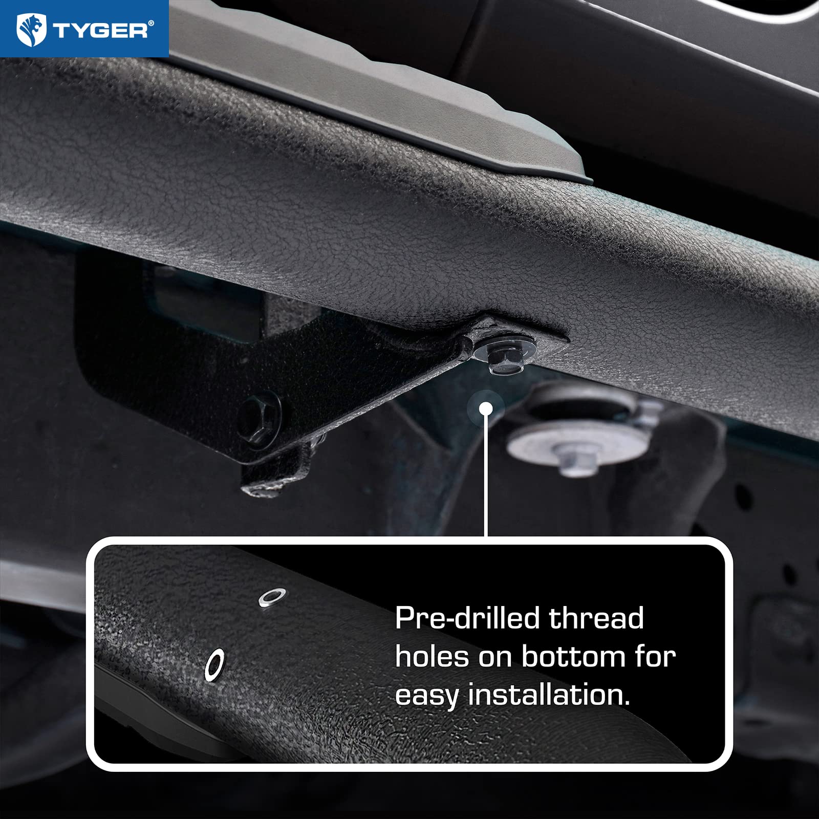 Tyger Auto 3.5" Rider Running Boards Compatible with 2019-2025 Chevy Silverado GMC Sierra 1500; 2020-2025 2500 3500HD | Crew Cab | TG-SS2C35068 | Side Step Rail Nerf Bars