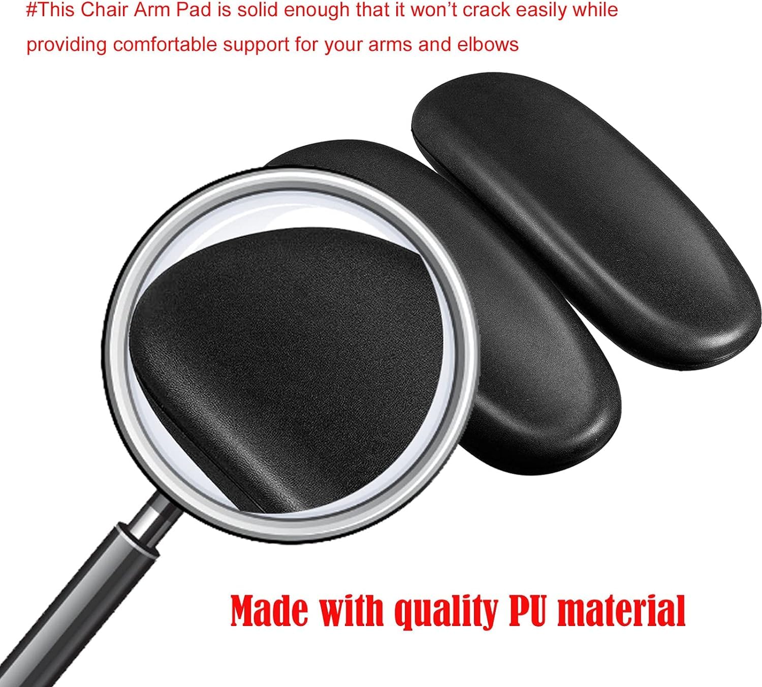 Office Chair Arm Rest Replacement Fits All Styles of Arms with Mounting Hole Patterns Screws Set Desk Armrest Cover(2Pack)