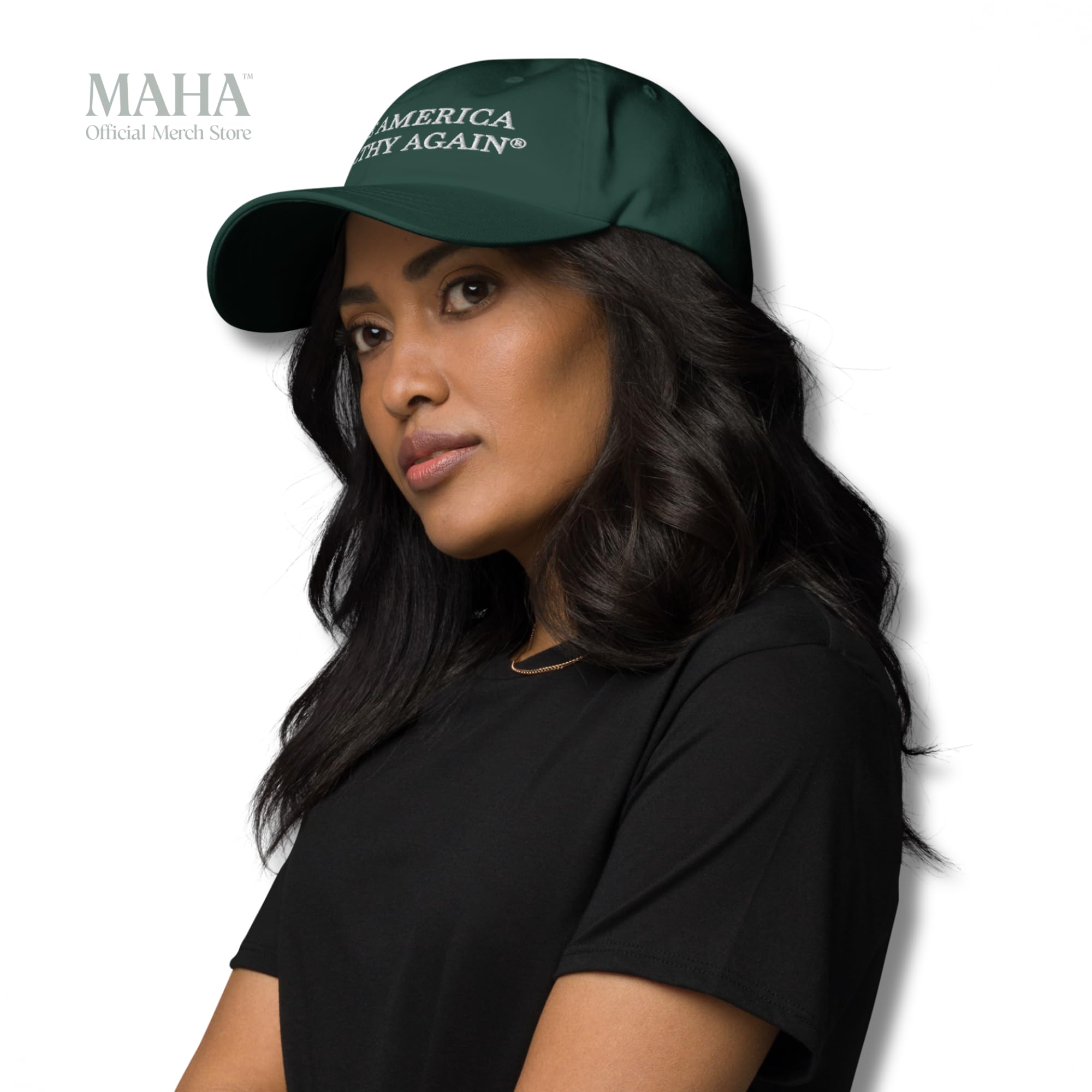 Make America Healthy Again® Embroidered Dad Hat – Adjustable Cotton Baseball Cap, Unisex Casual Low Profile Hat (Spruce)