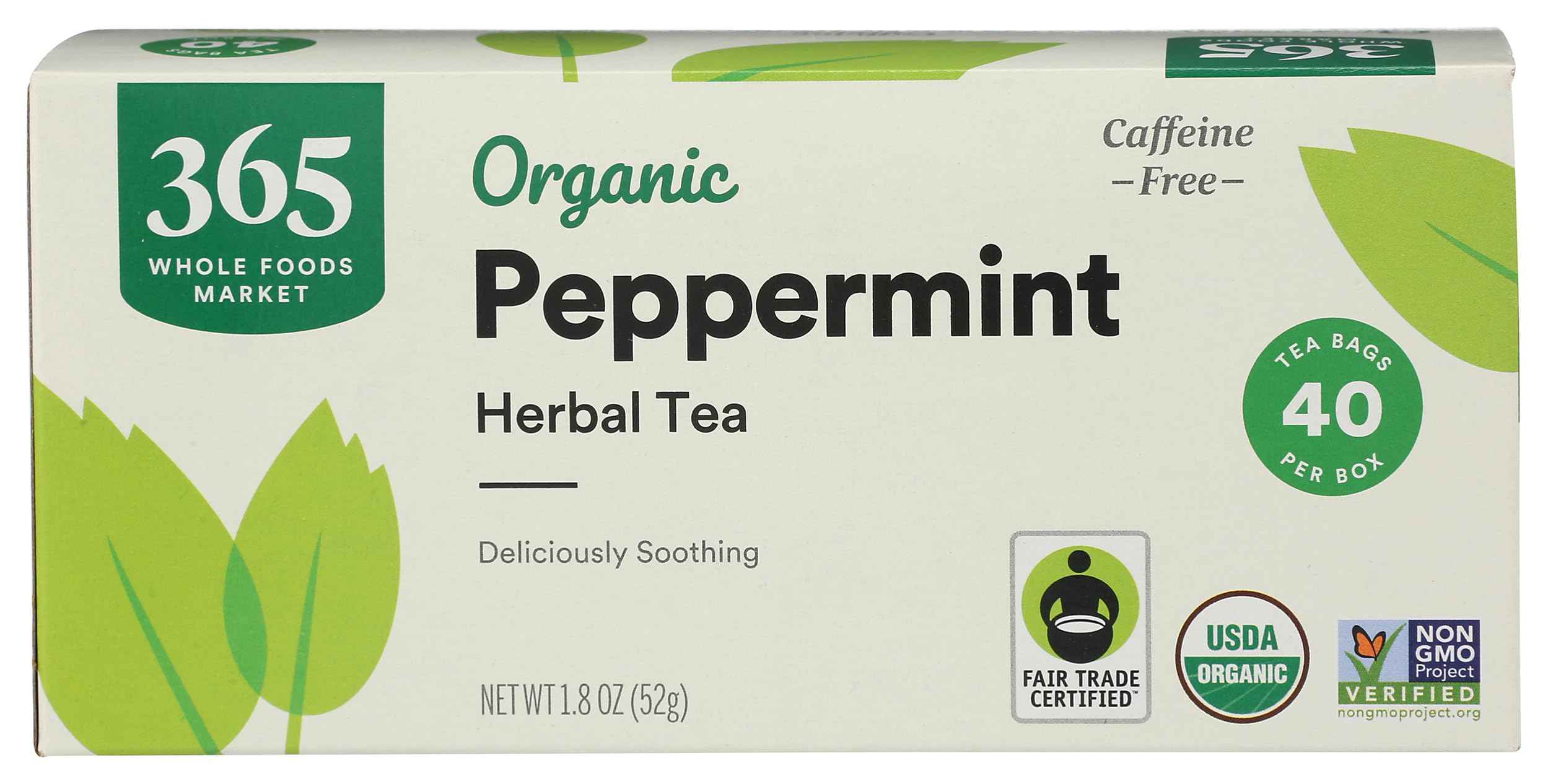 365 by Whole Foods Market, Tea Peppermint Organic, 40 Count