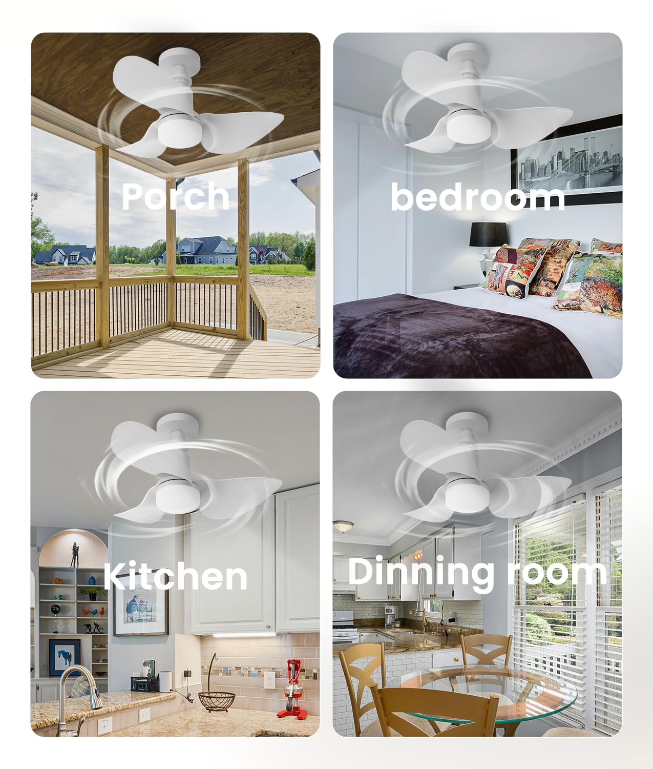 Socket Fan Light Ceiling Fans with Lights and Remote, Dimmable LED Ceiling Fan with Lights,5 Adjustable Wind Speeds 1000 Lumens Light Bulb Screw in Ceiling Fan for Bedroom Kitchen, Living Room, Closet