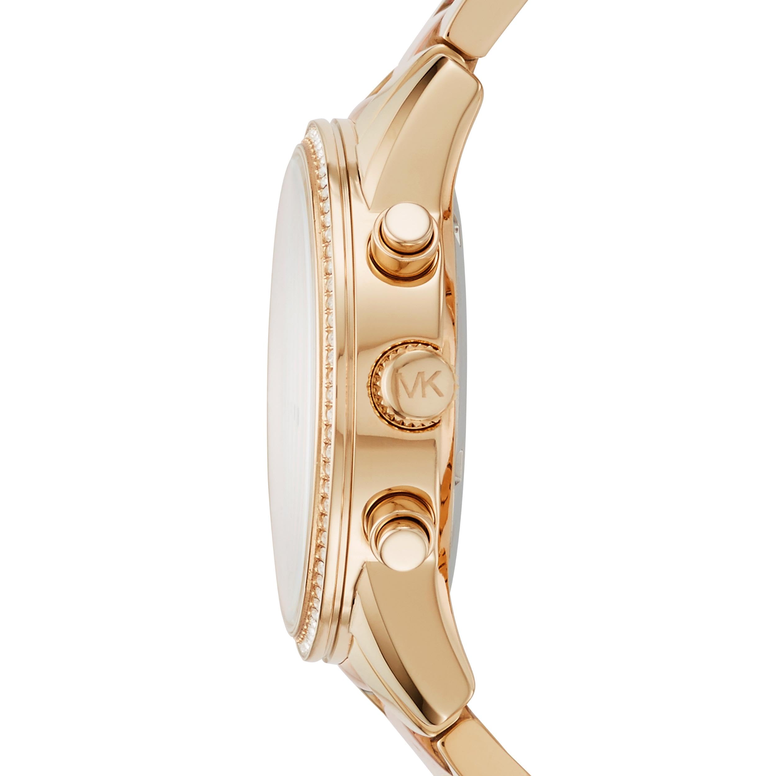 Michael Kors Watch for Women, Bryant Chronograph Gold/Pink Stainless Steel Women's Watch
