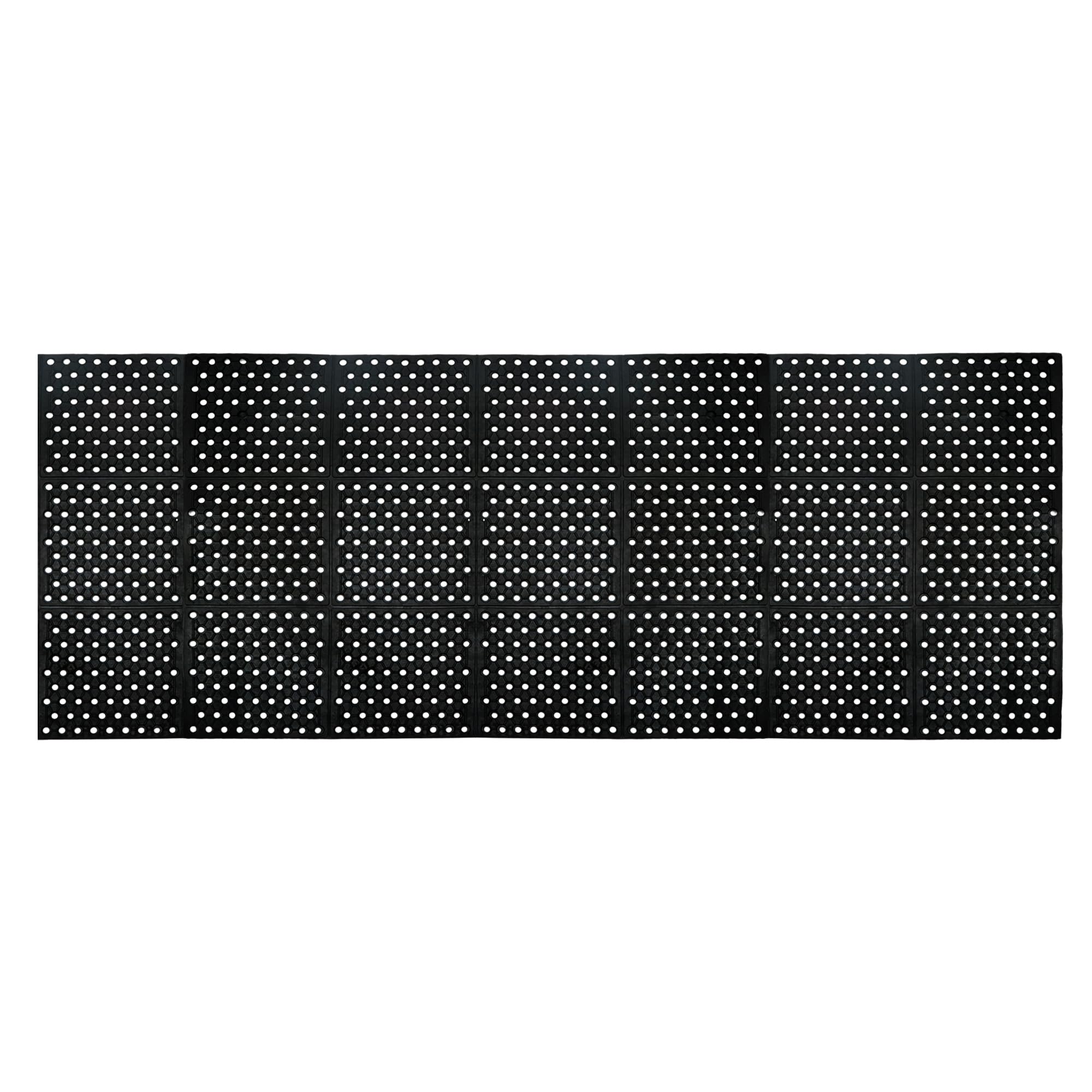 tonchean Commercial Anti-Fatigue Rubber Drainage Mat 83x36x0.4in Non-Slip Drainage Rubber Mat with Holes Heavy Duty Commercial Restaurant Kitchen Bar Floor Mats, Door Mats Use Wet Area