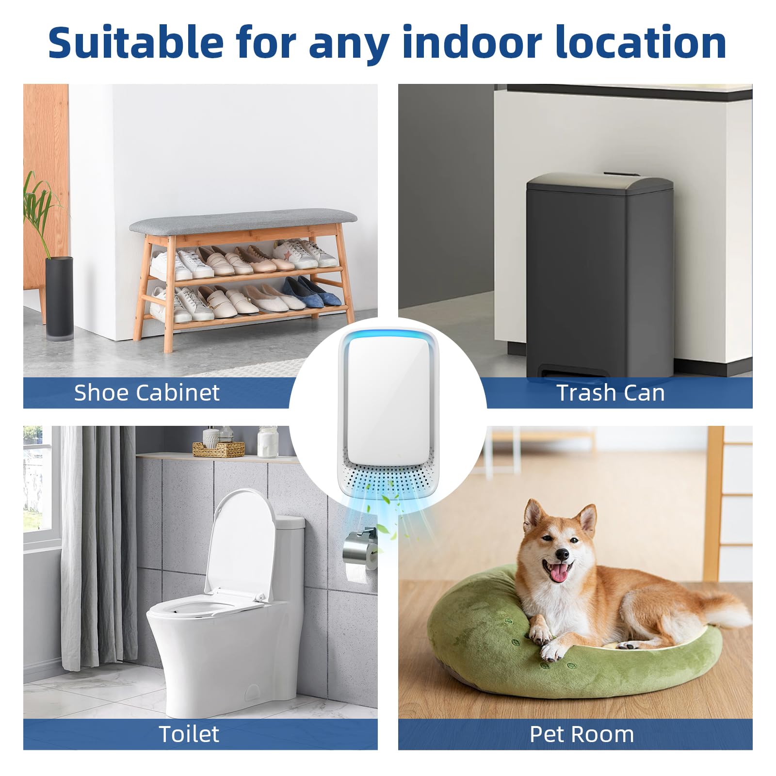 Plug in Air Purifier, Air Ionizer for Home, Quiet Air Freshener for Kitchen, Bedroom, Office, Portable Mini Filterless Mobile Air Cleaner for Pets, Smoke Smell, Dust, Odor (8Pack)