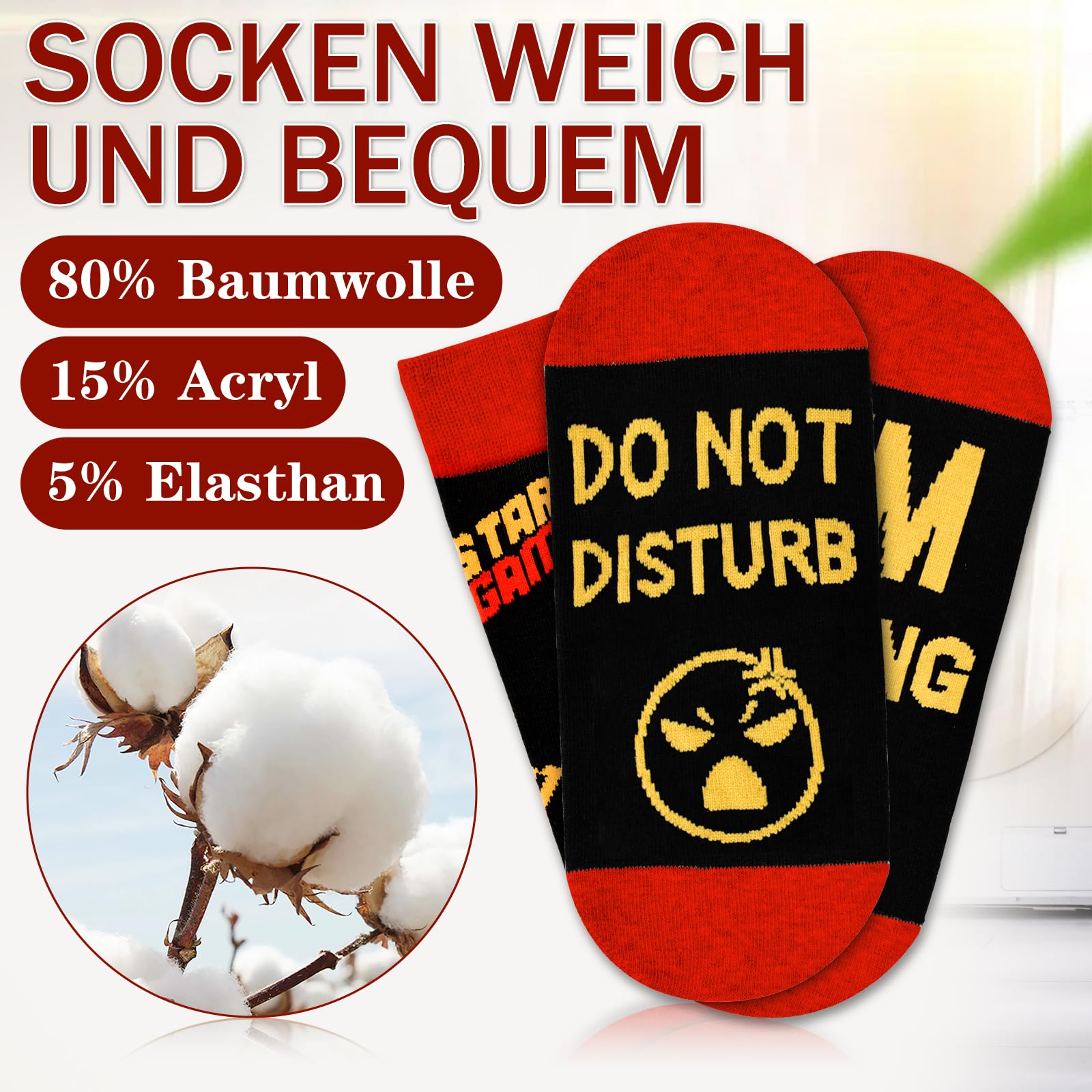 Dealswin Do Not Disturb I'm Gaming Socks, Funny Gamer Gifts for Teen Boys Game Socks Christmas Gifts Ideas For Teenage Boys