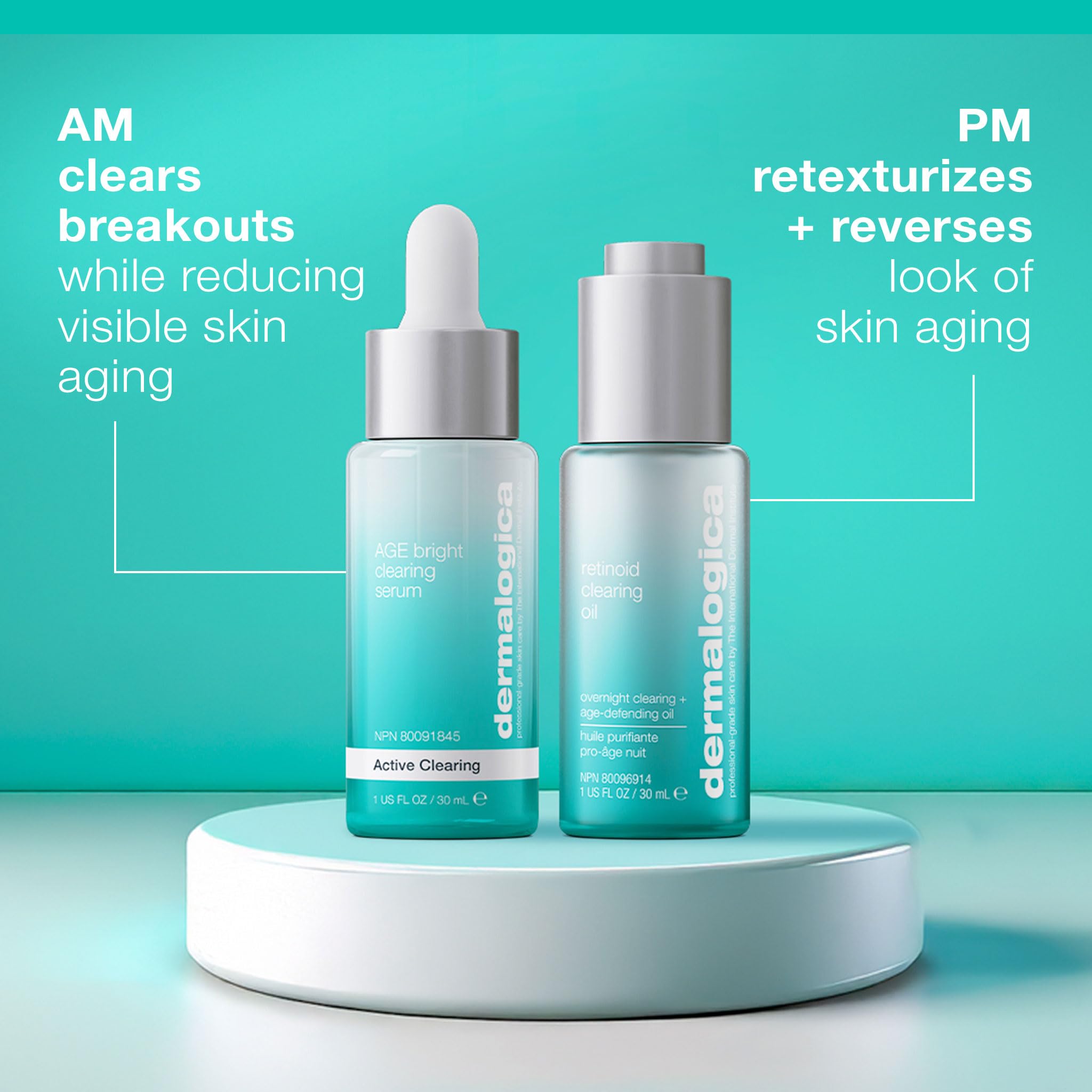 Dermalogica Age Bright Clearing Serum (1 Fl Oz) Anti-Aging Face Serum with Salicylic Acid - Promotes Smoother, Clearer, Brighter, and More Even Skin