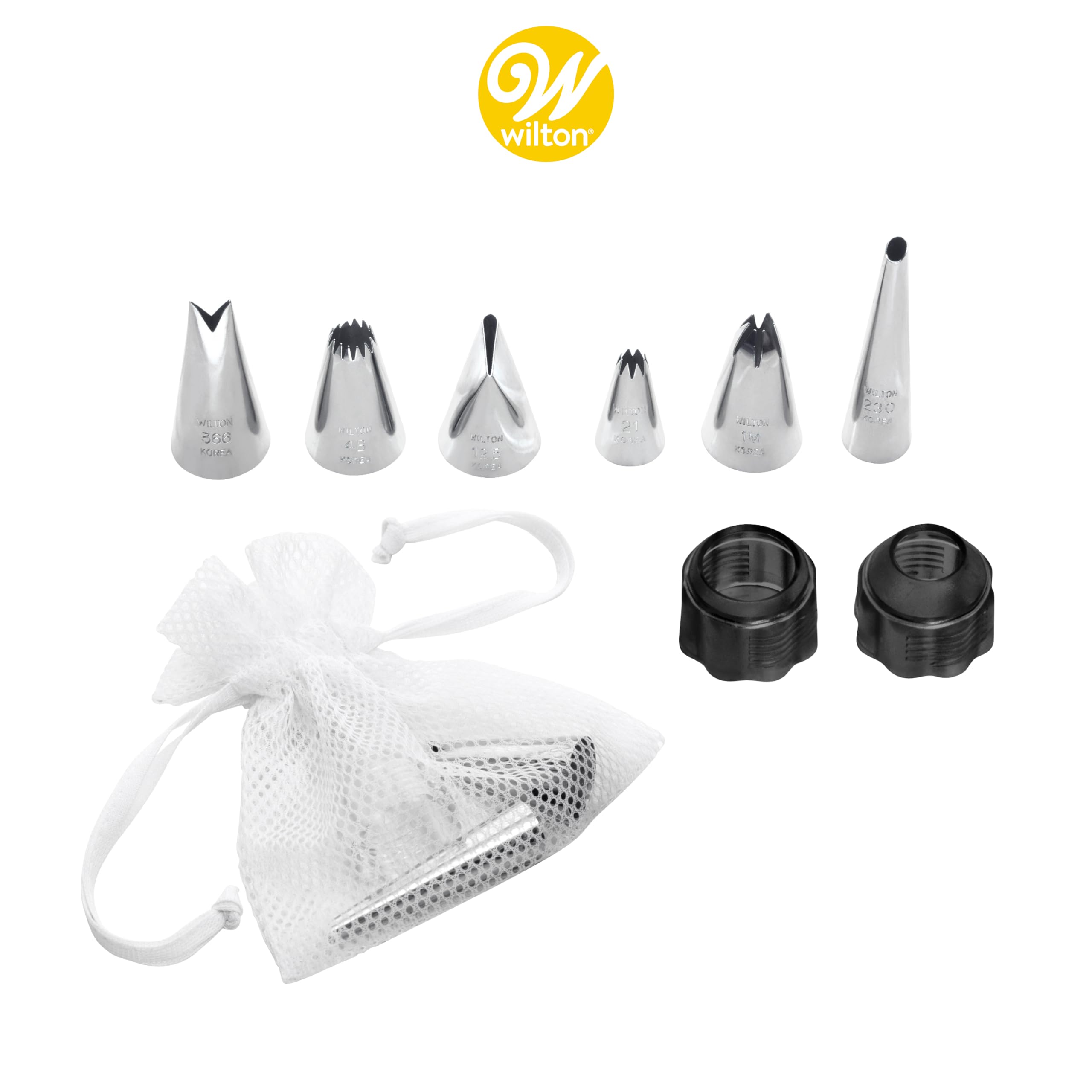 Wilton Dessert Decorator Pro Cake Decorating Tool, Stainless Steel Frosting Piping Kit, Cake and Cupcake Icing Decorating, Deviled Egg Piping Tool (Silver)
