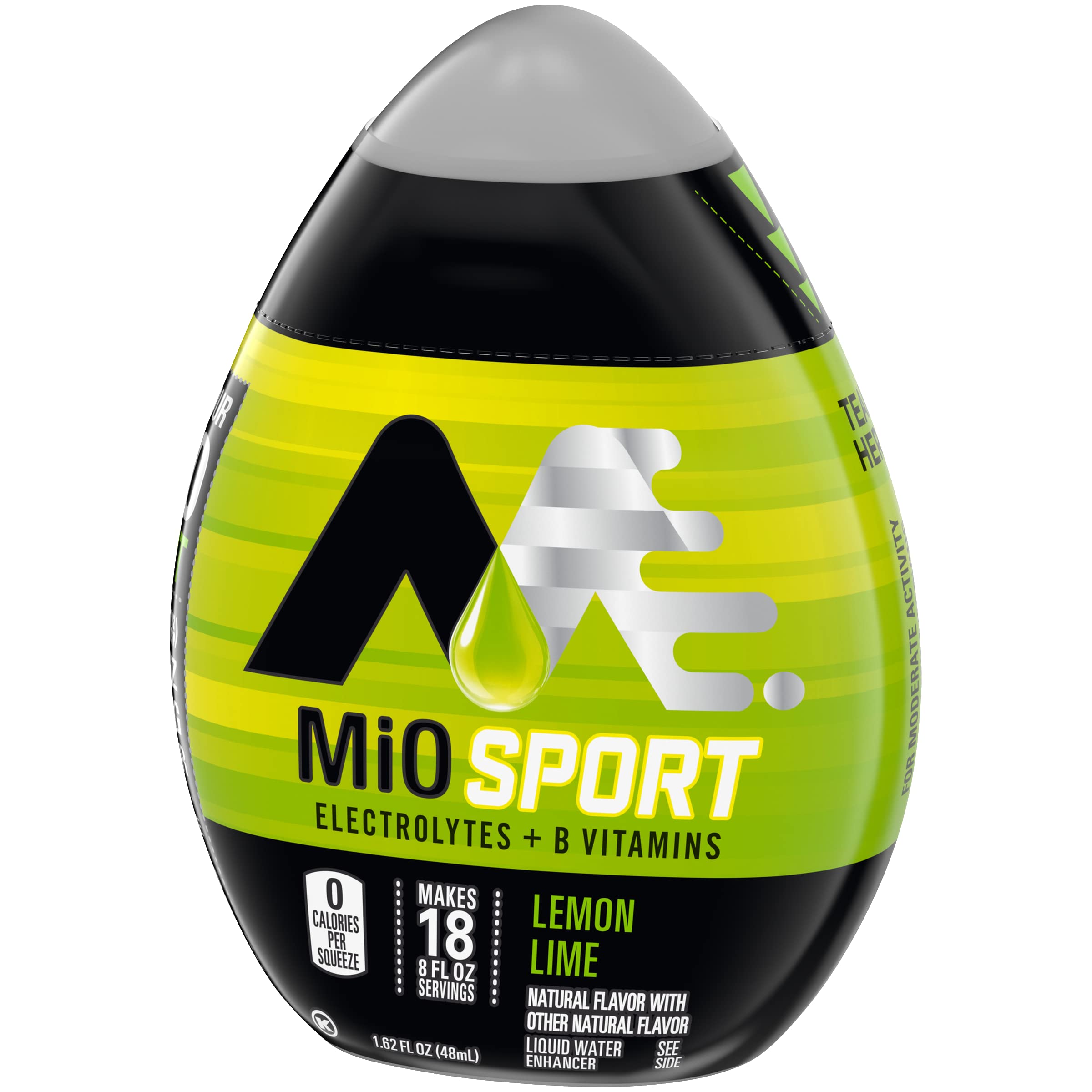 Mio Sport Liquid Water Enhancer, Lemon Lime, 1.62 Ounce, (Pack of 6)