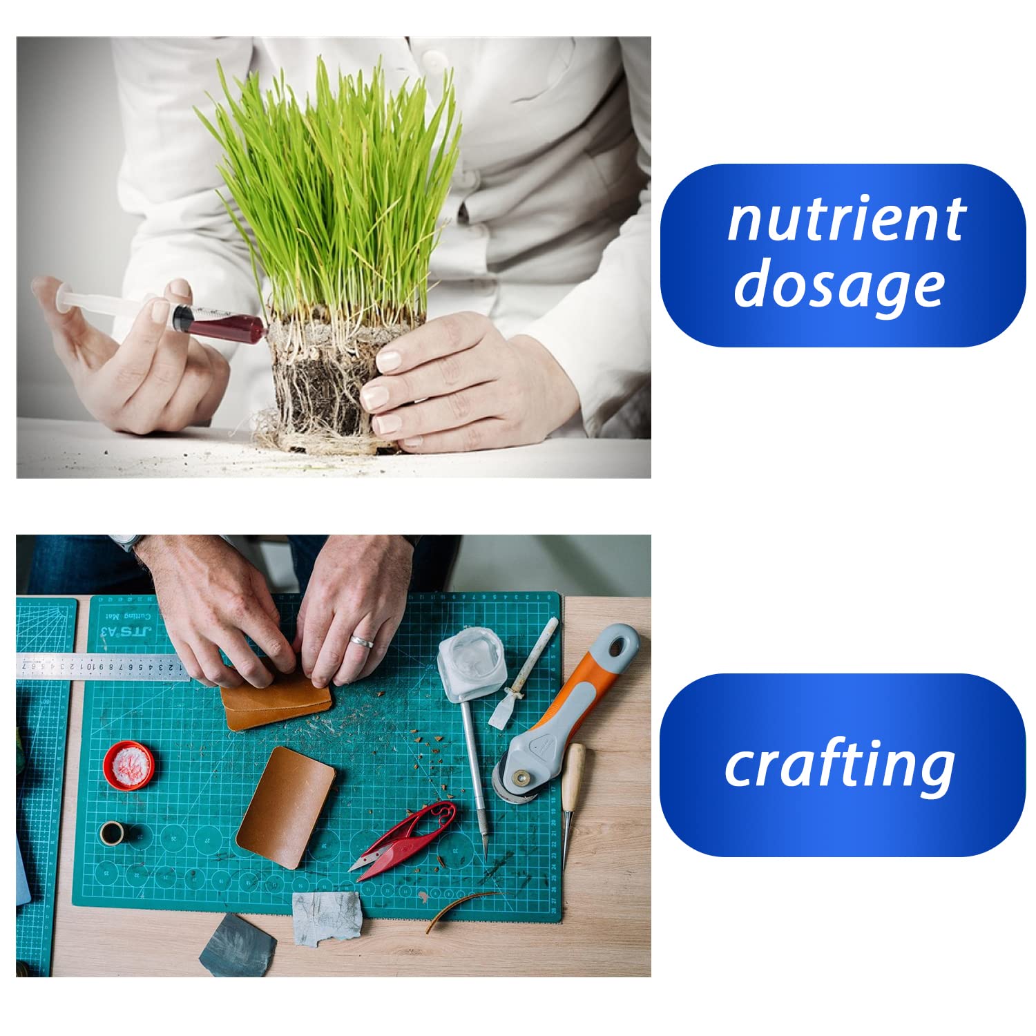 20 Pack 1ml Syringe with Cap for Liquid, 1cc Plastic Small Syringes with Cover, Non-Sterile, No Needle