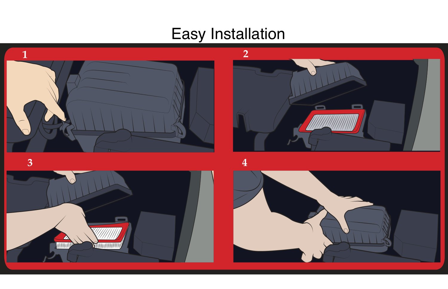 EPAuto GP476 (CA11476) Rigid Panel Air Filter Replacement