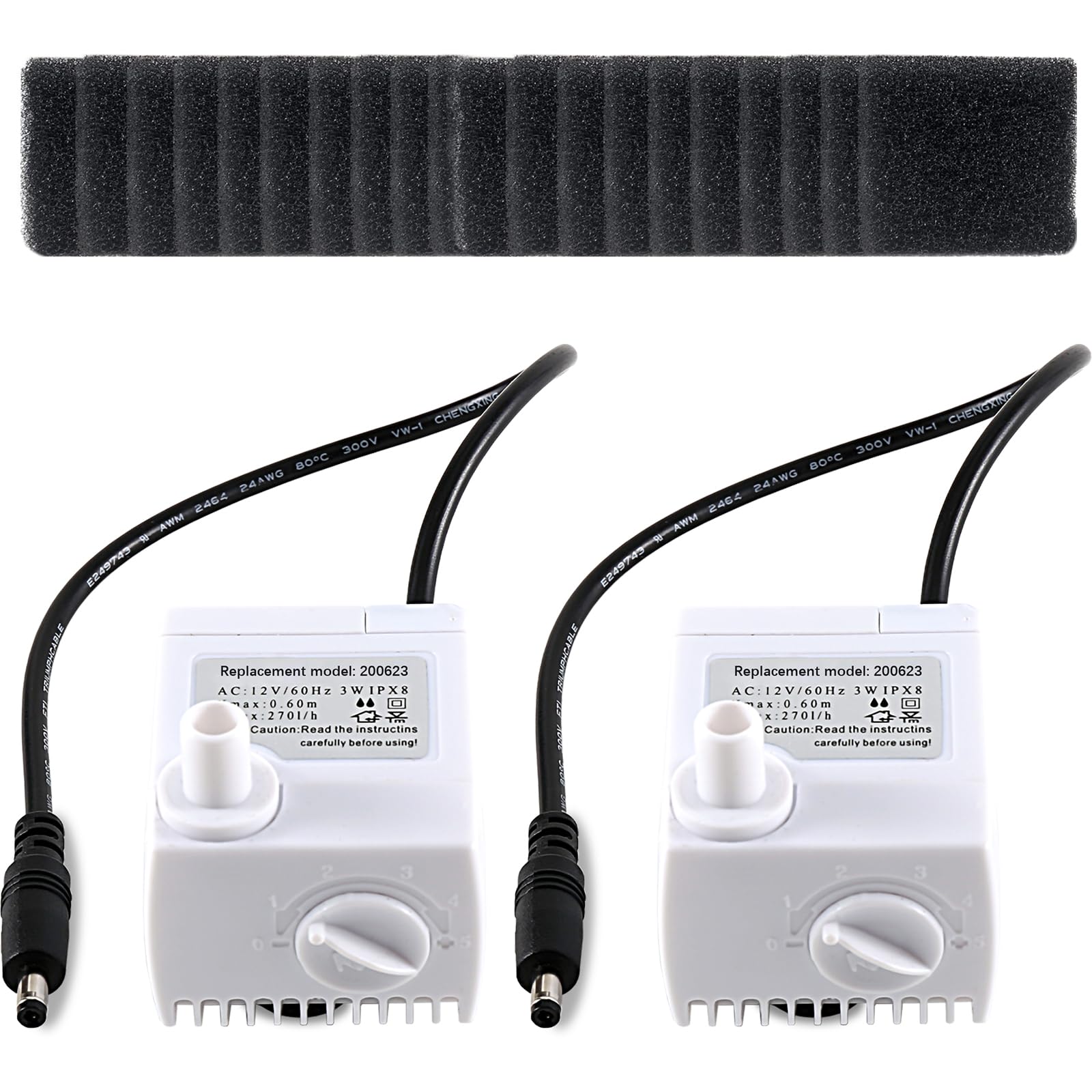 Aero-Garden Pump with 10 Filters, 200623 Pump Fit for Harvest Elite, Bounty, Farm, Extra, Ultra Hydroponics System (2Pack)