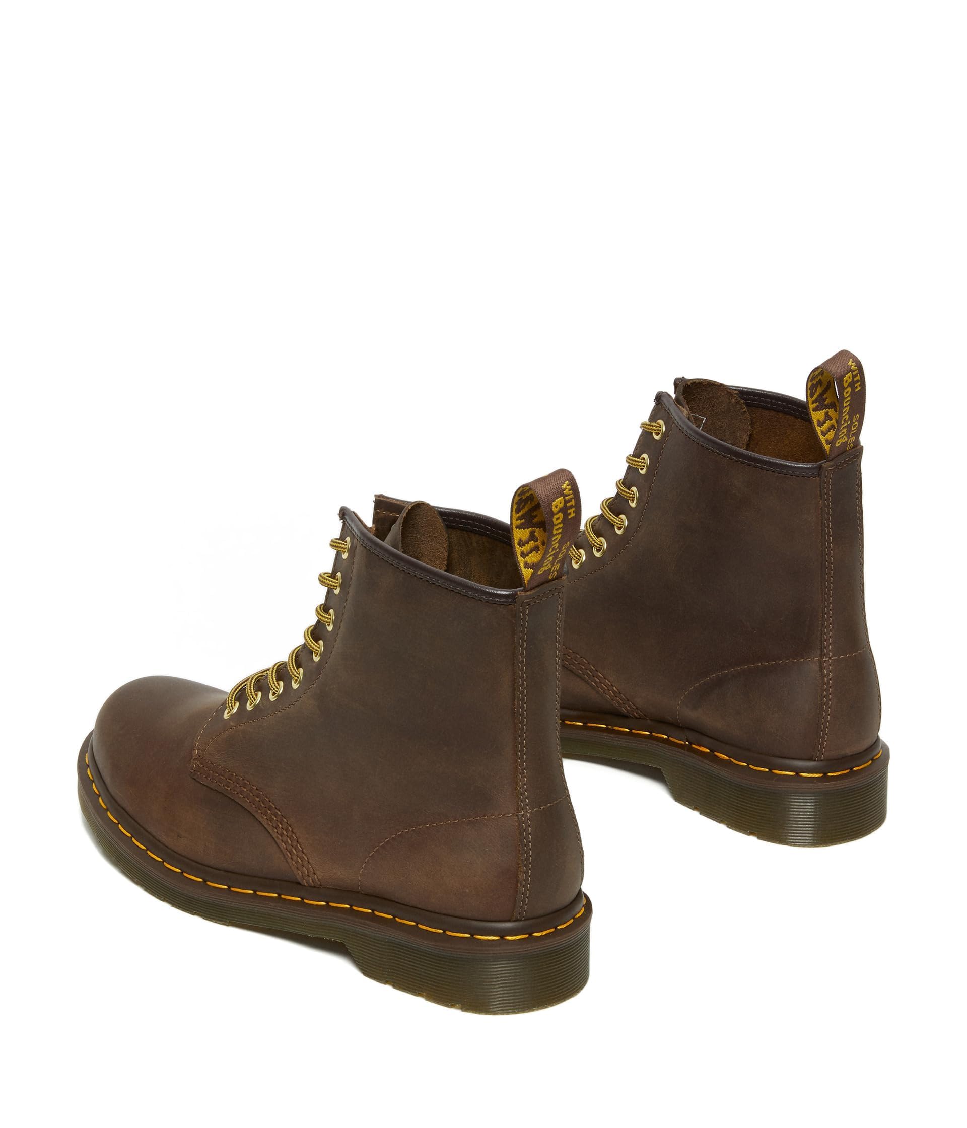 Dr. Martens Unisex 1460 Crazy Horse Leather 8 Eye Boot, Brown, 17 Women/16 Men