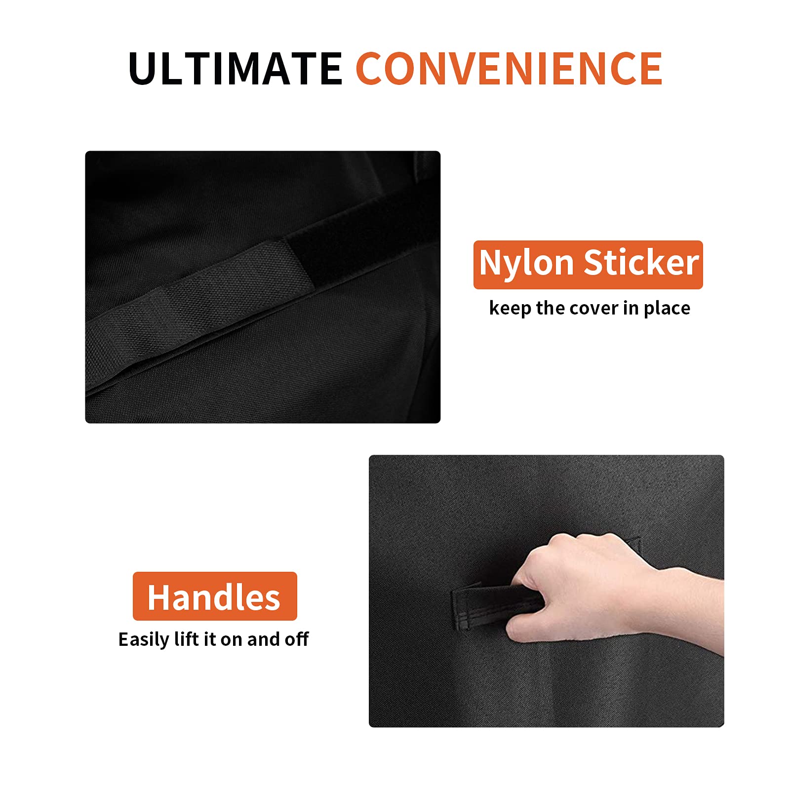 Roastove BBQ Grill Cover, 600D Heavy Duty Oxford Fabric Grill Cover for Weber,Brinkmann,Char Broil etc.(UV & Dust & Water Resistant, Weather Resistant, Rip Resistant)(60" L x 28" W x 44" H, Black)