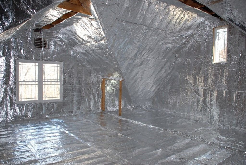 500 sqft (4ft x 125ft) of NASA TECH Commercial Grade Perforated No Tear Green Energy Radiant Barrier Reflective Insulation Attic Foil Roof Attic House Wrap SCIF RIFD