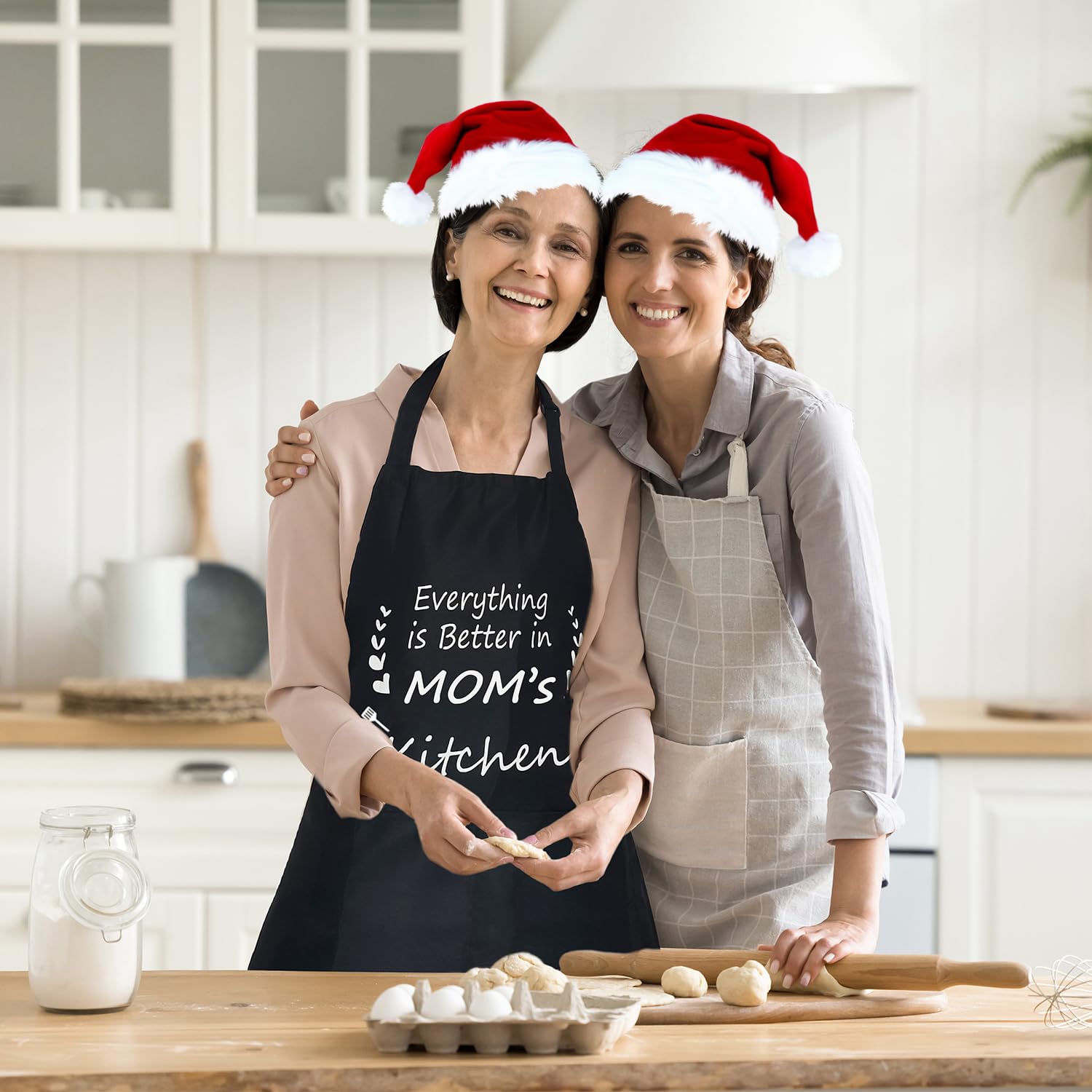 HKOMERE Gifts for Mom, Mom Birthday Gifts from Daughter Son - Cute Apron Gift for Mom - Thanksgiving Mothers Day Birthday Gifts for Mom, The Best Mom Gifts