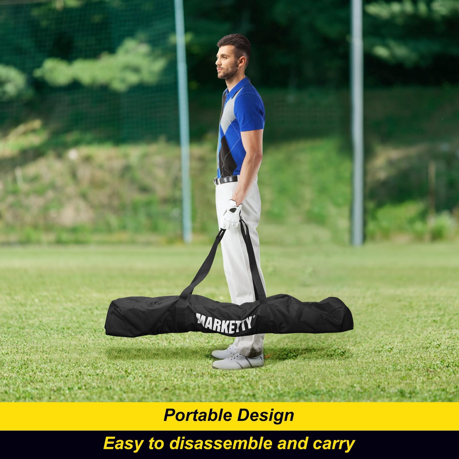 Baseball/Softball Swing Trainer Aid - Baseball Training Equipment, Upgraded Level 5 Elasticity Baseball/Softball Accessories - Equipment for Batting and Hitting, Premium Portable Batting Trainer Aid