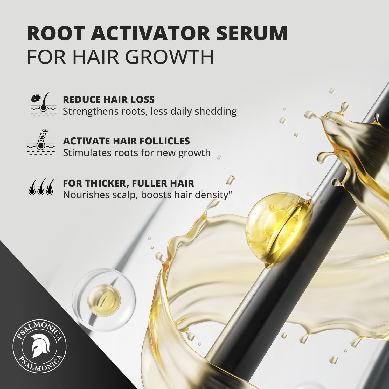 Hair Growth Serum: Root Activator Scalp Treatment for Hair Loss & Regrowth with Rosemary Oil - Botanical DHT Blocker Hair Thickening Formula for Thinning Hair - for Women & Men (1 Fl Oz (Pack of 1))