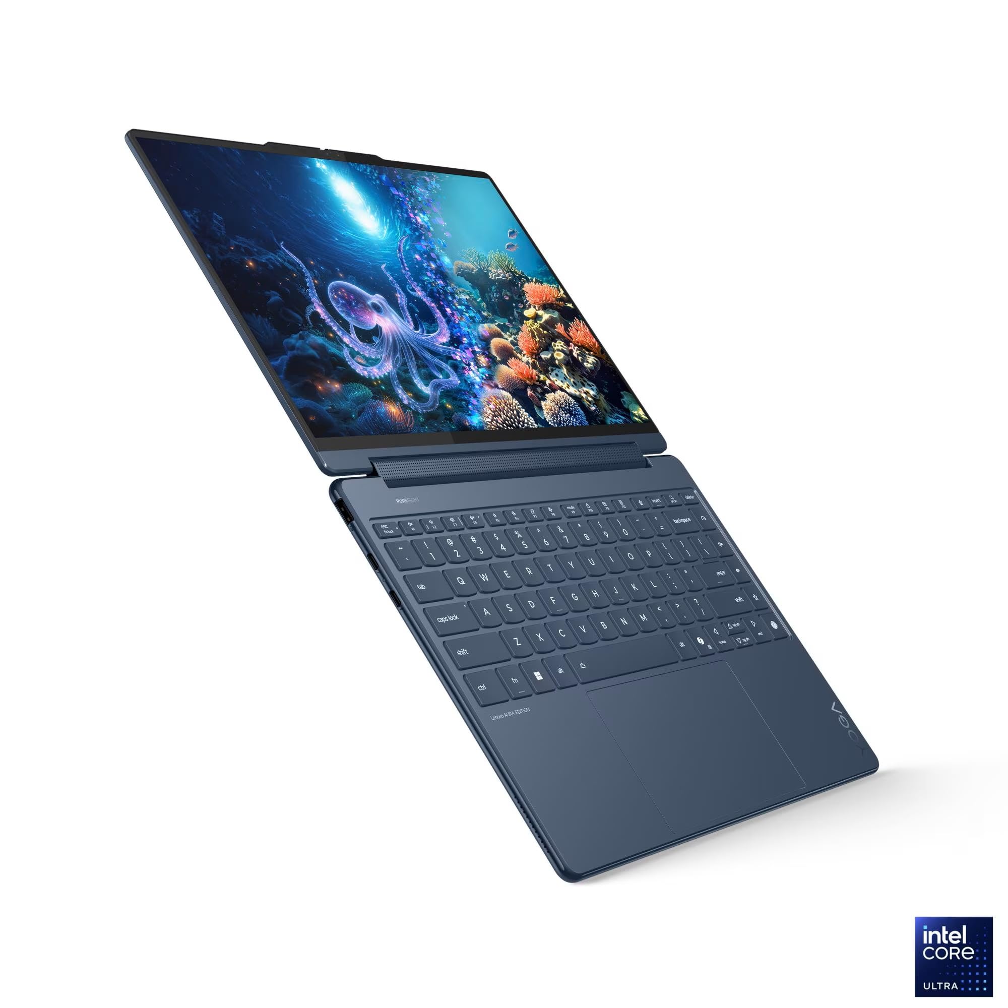 Lenovo Yoga 9i 2-in-1 Aura Edition Laptop with Intel Core Ultra 7 258V Processor,14” 2.8K 1,100 nits(HDR) OLED, Touchscreen Display, 32GB LPDDR5X-8533MT/s Memory, 1TB SSD, Wi-Fi 7, Pen, and Win 11 Pro