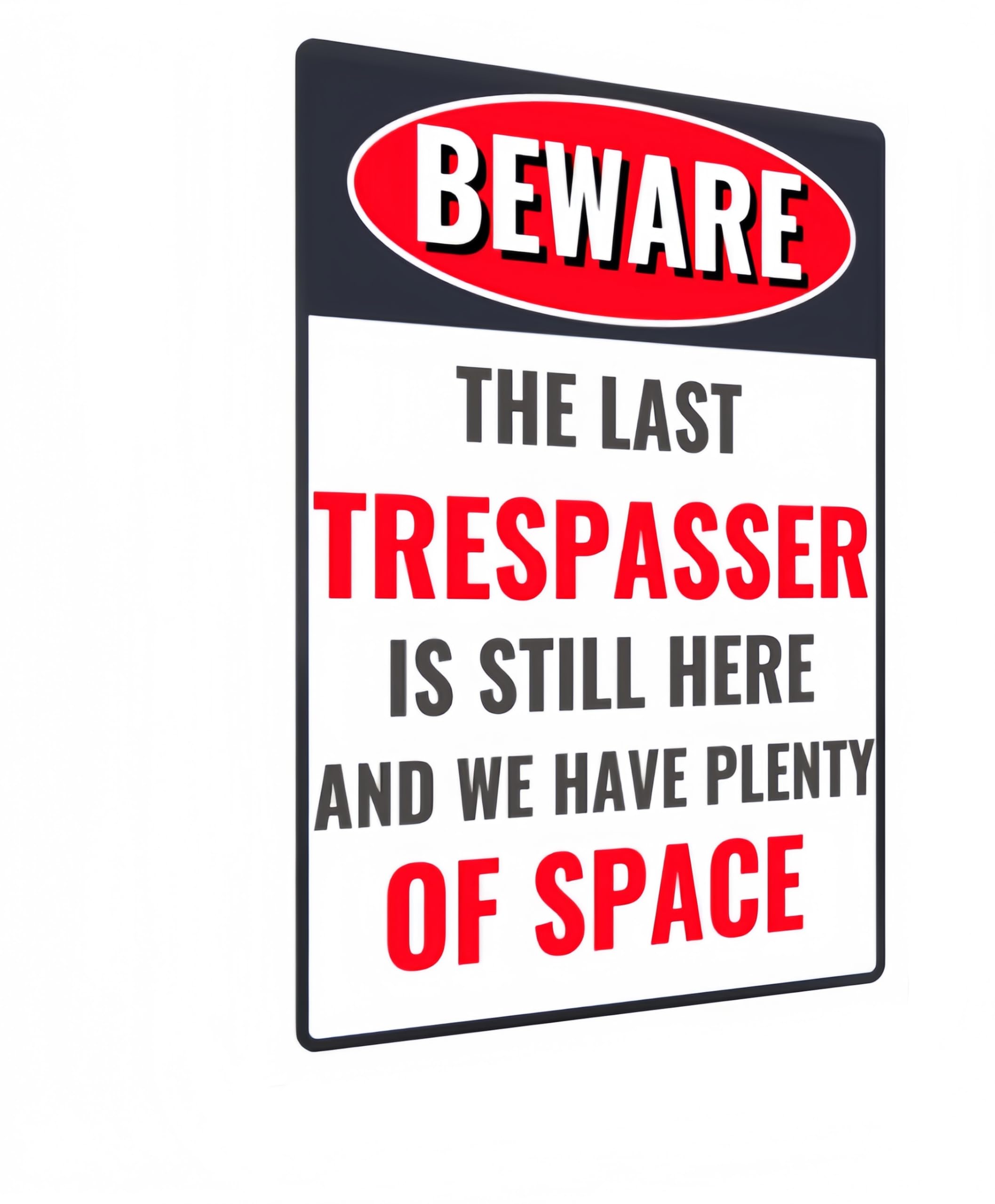 Carastora Spooky Halloween Decor Sign – Rustic Metal Wall Art for Outdoor Fence, Patio, Garage, or Man Cave, Funny Haunted Theme, 12x8 Inch