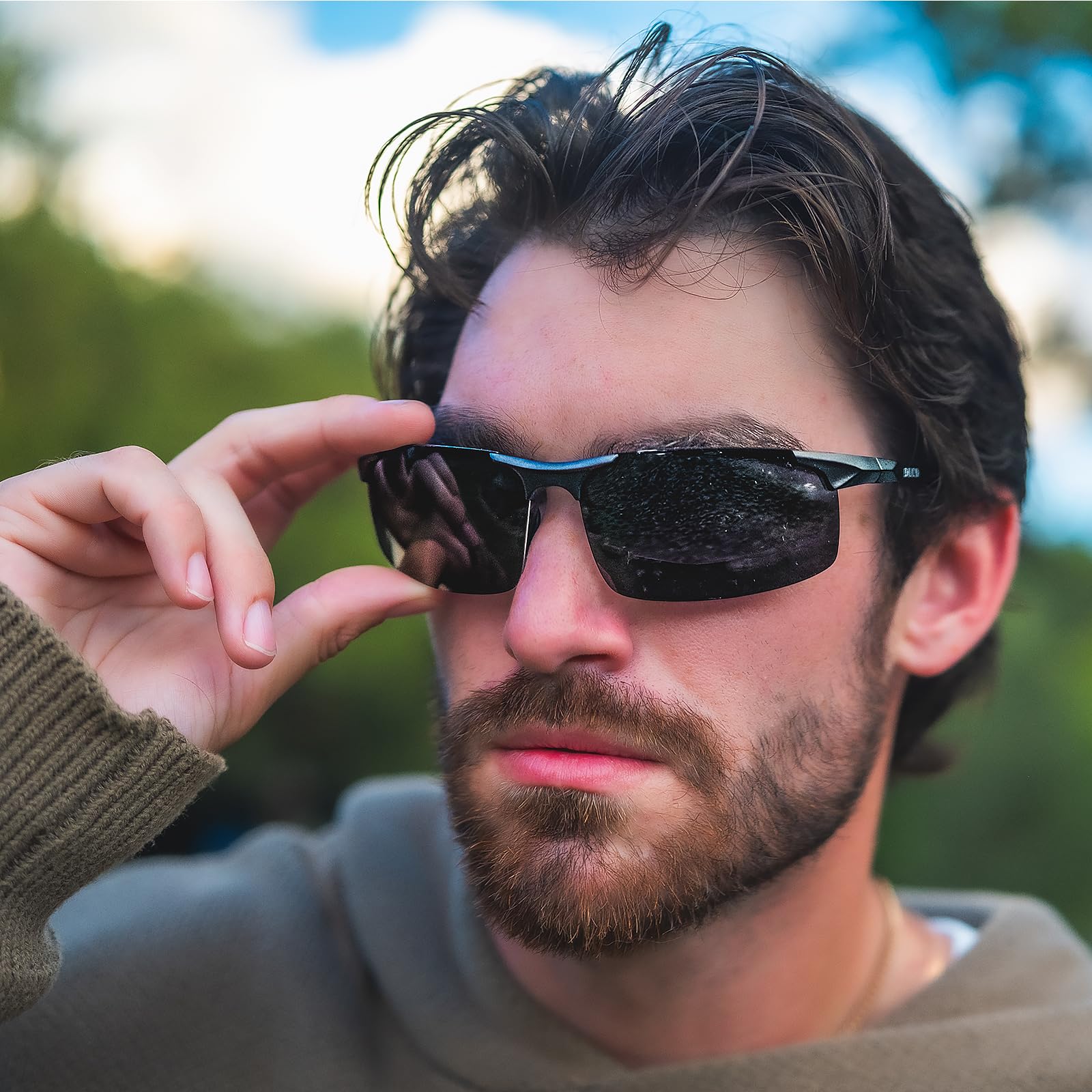 DUCO Mens Sports Polarized Sunglasses UV Protection Sunglasses for Men 8177s