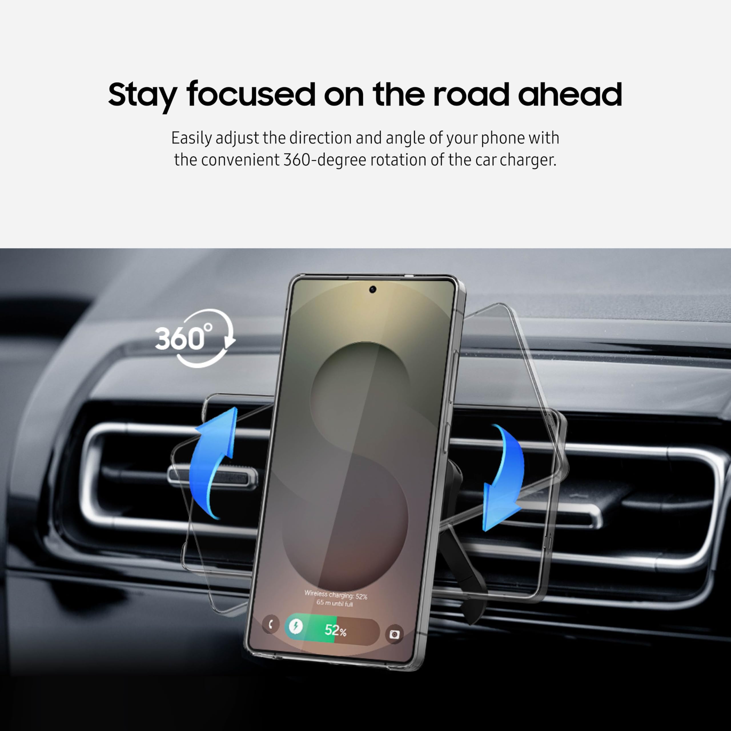 SAMSUNG Single Wireless Charger, Fast Charging, Qi2.0 Technology, Magnetic Desk or Bedside Charging Station, Slim Design