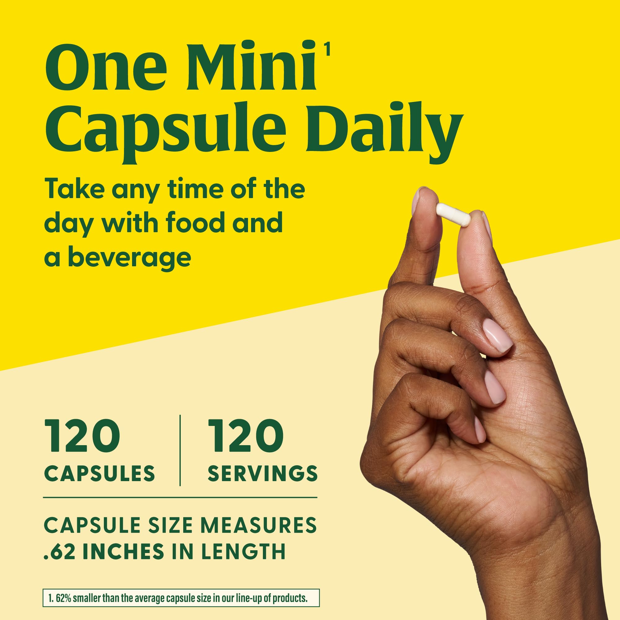 MegaFood Vitamin D3 5000 IU (125 mcg) - Vegetarian Vitamin D Supplements with Vitamin D3 K2, Supports Bones, Teeth, Muscles & Immune Health, Certified Non-GMO - 120 Mini Capsules, 120 Servings