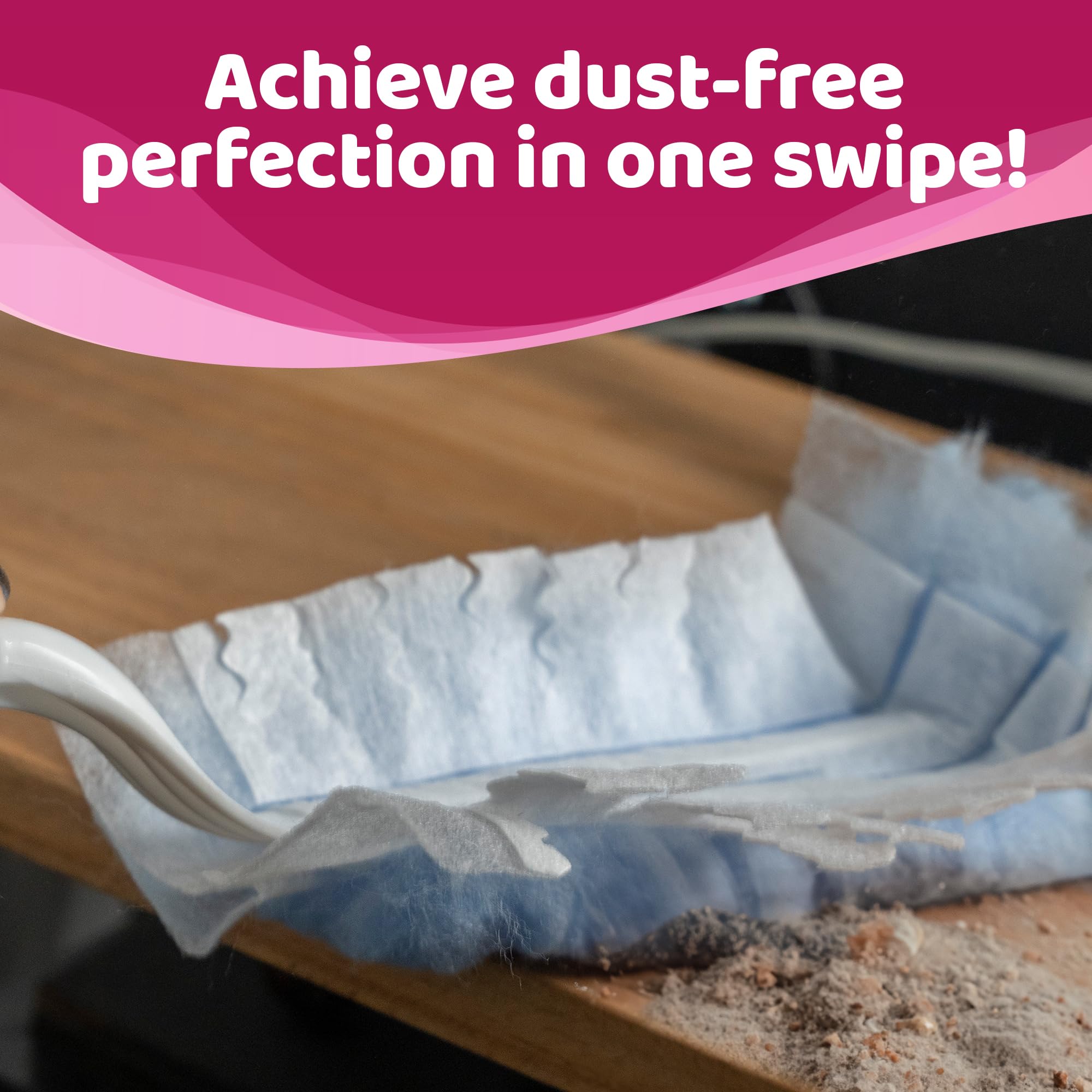 Set of 25 Dusters Refills and 1 Handle. Quality 180 Multi-Surface Duster Refill - Bulk Disposable Replacement Head - for Cleaning Furniture, Electronics, Fans, Office, Car