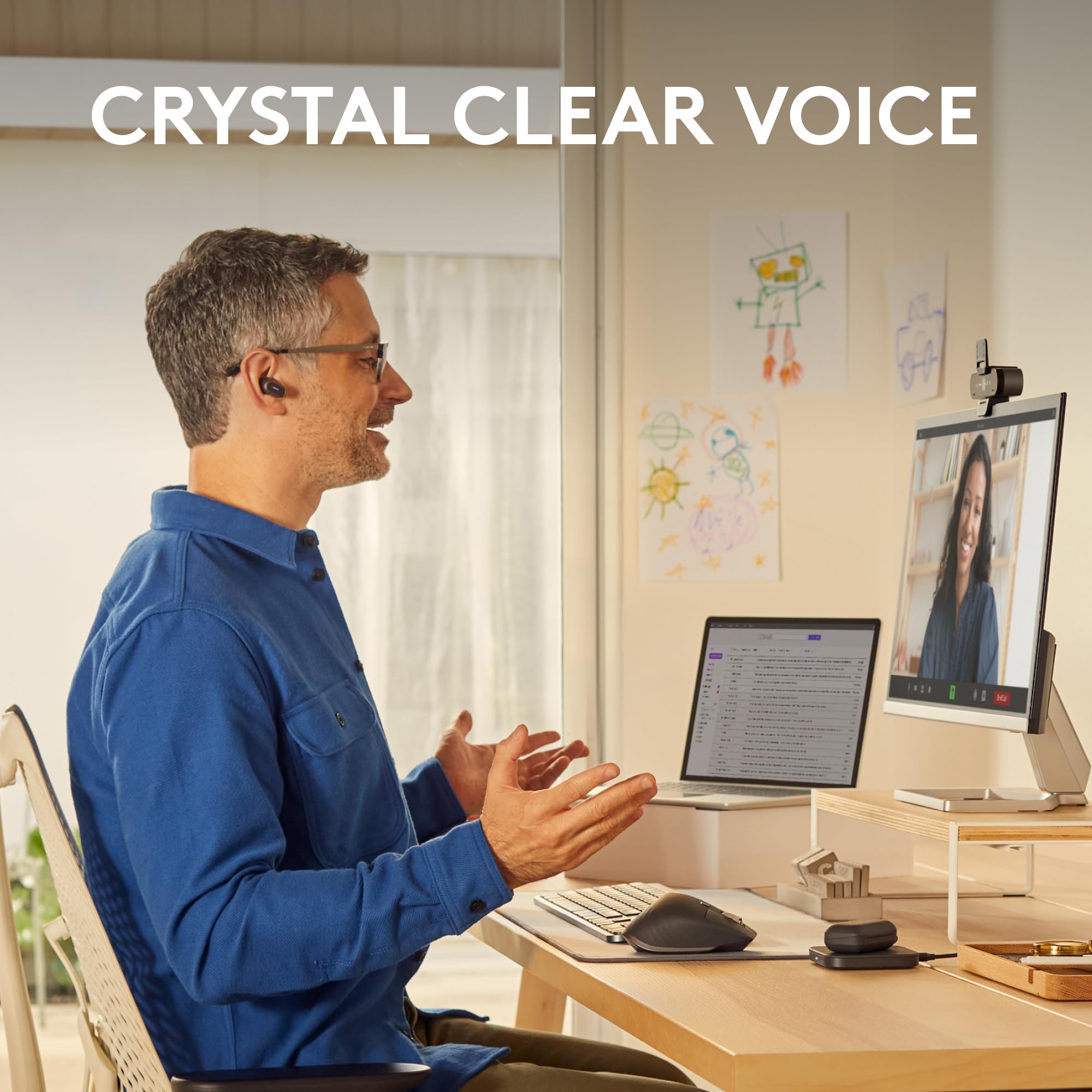 Logitech Zone True Wireless Bluetooth Noise Canceling Earbuds with Microphone, Hybrid ANC, Transparency Mode, Certified for Microsoft Teams, Zoom, Google Meet, Google Voice - Graphite