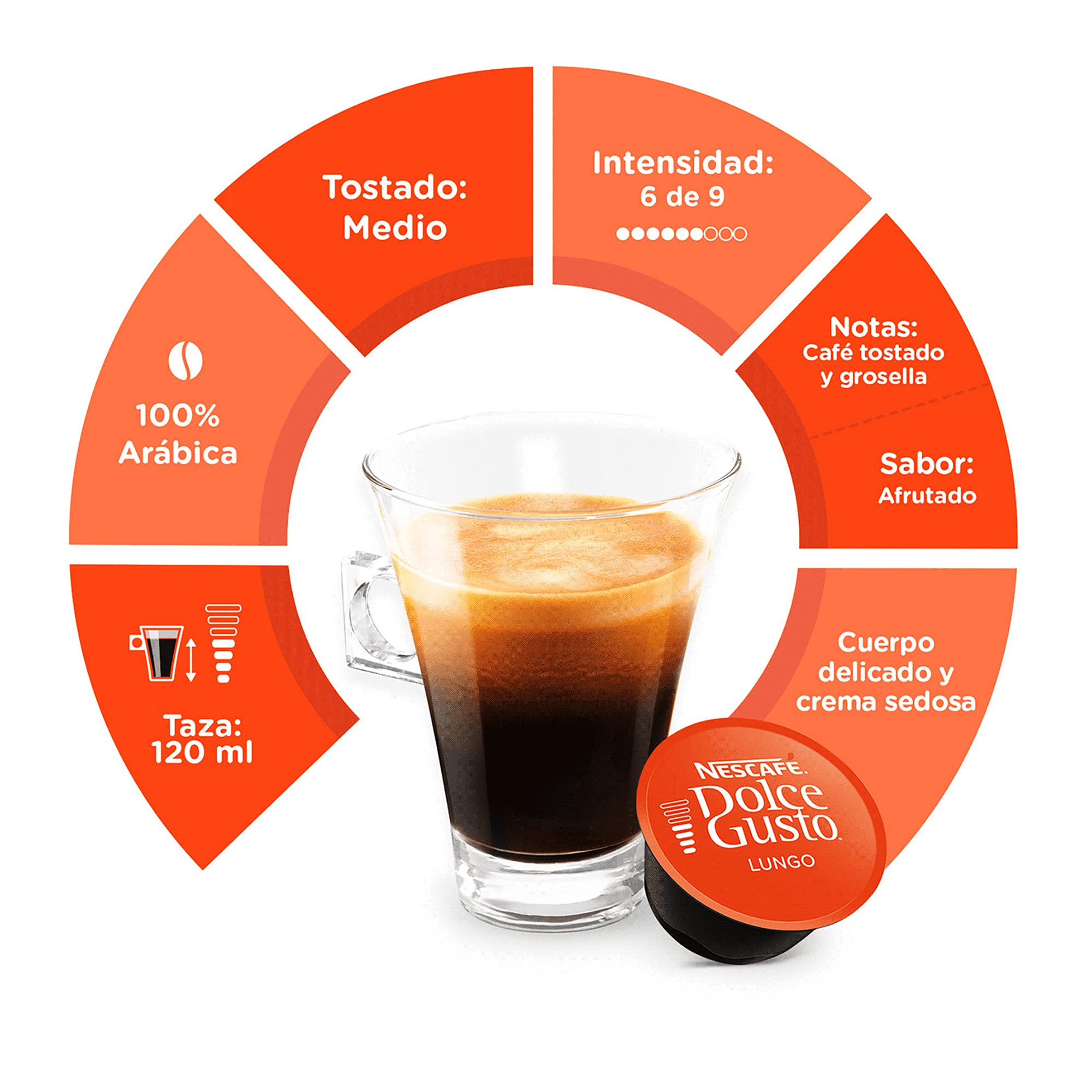 NESCAFÉ Dolce Gusto Coffee Capsules Café Lungo 48 Single Serve Pods, (Makes 48 Cups) 48 Count