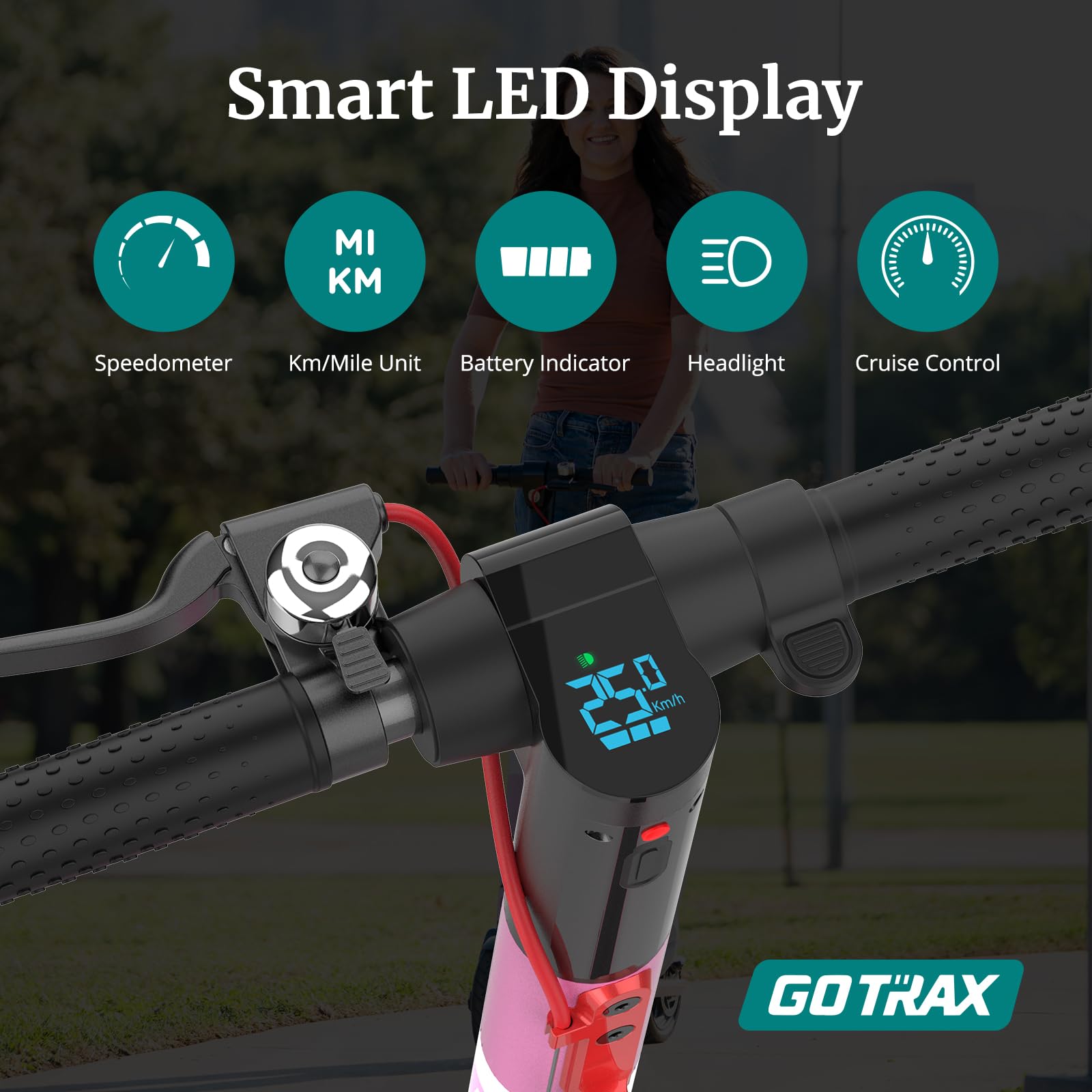Gotrax GXL V2 Electric Scooter for Adult, 8.5" Solid Tire Max 12 Mile 15.5Mph Speed Powered By 250W Motor, Foldable Commuting E Scooter for Adult Pink
