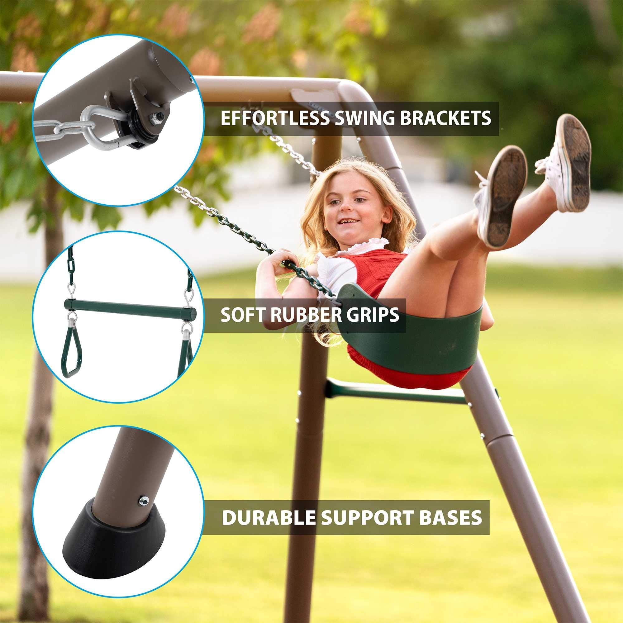 Lifetime Metal Swing Set for Kids, Outdoor Heavy Duty Playset