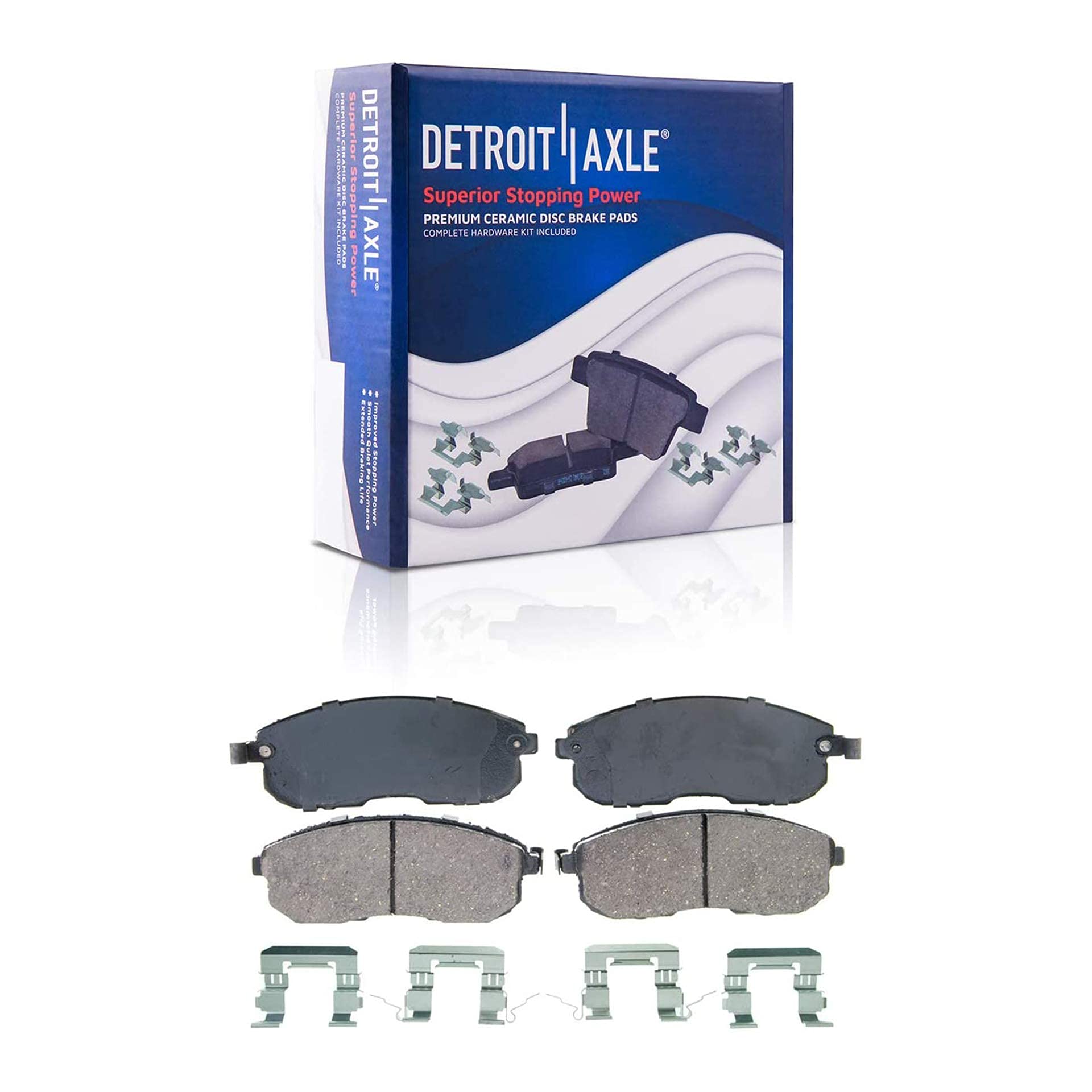 Detroit Axle - Front Brake Kit for 2007-2012 Nissan Altima Disc Brake Rotors Ceramic Brakes Pads 2008 2009 2010 2011 Replacement