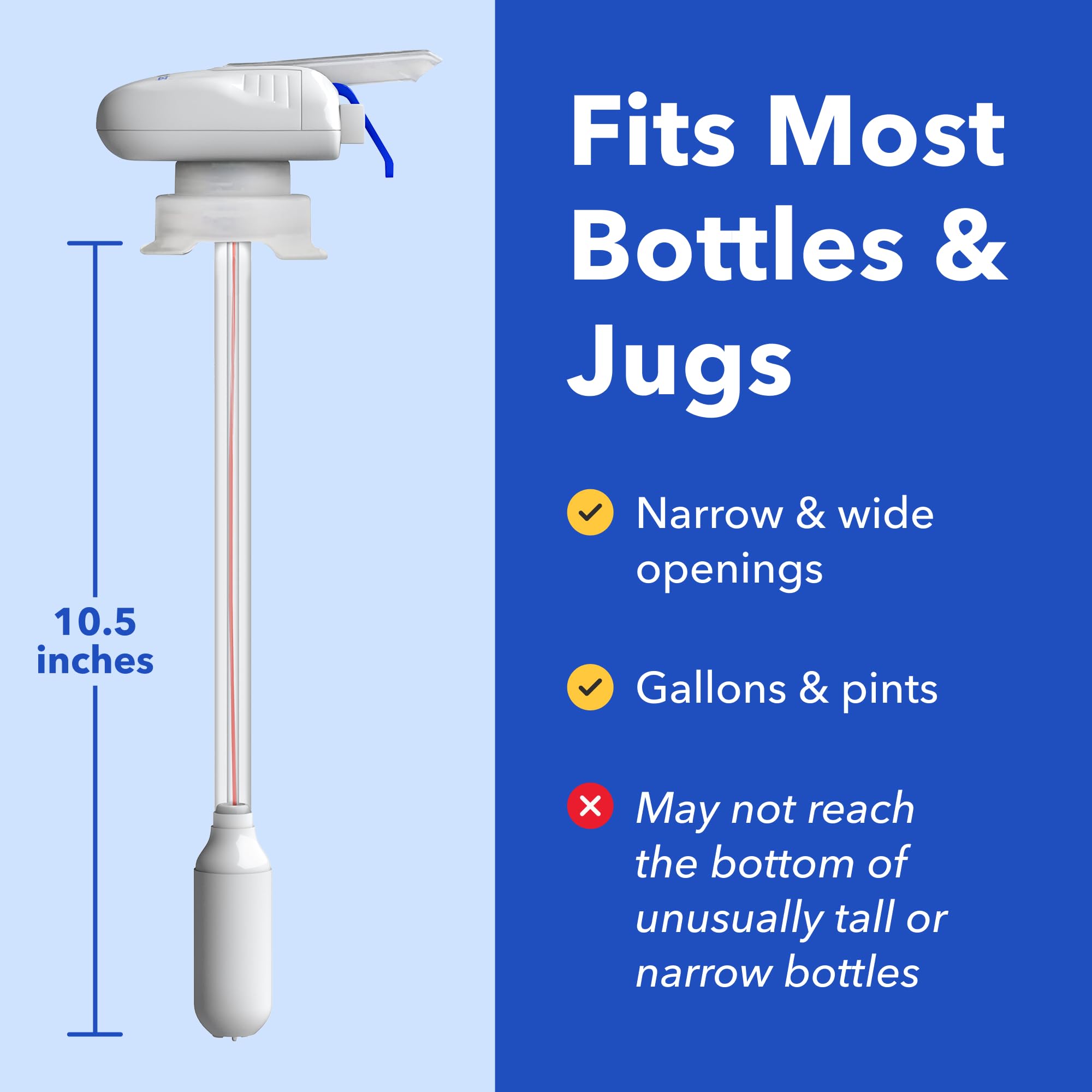 The Magic Tap Automatic Drink Dispenser - Hands-Free Beverage Dispenser for Fridge - Perfect for Milk, Juice - Gifts for Women & Men - 1 Pack, White