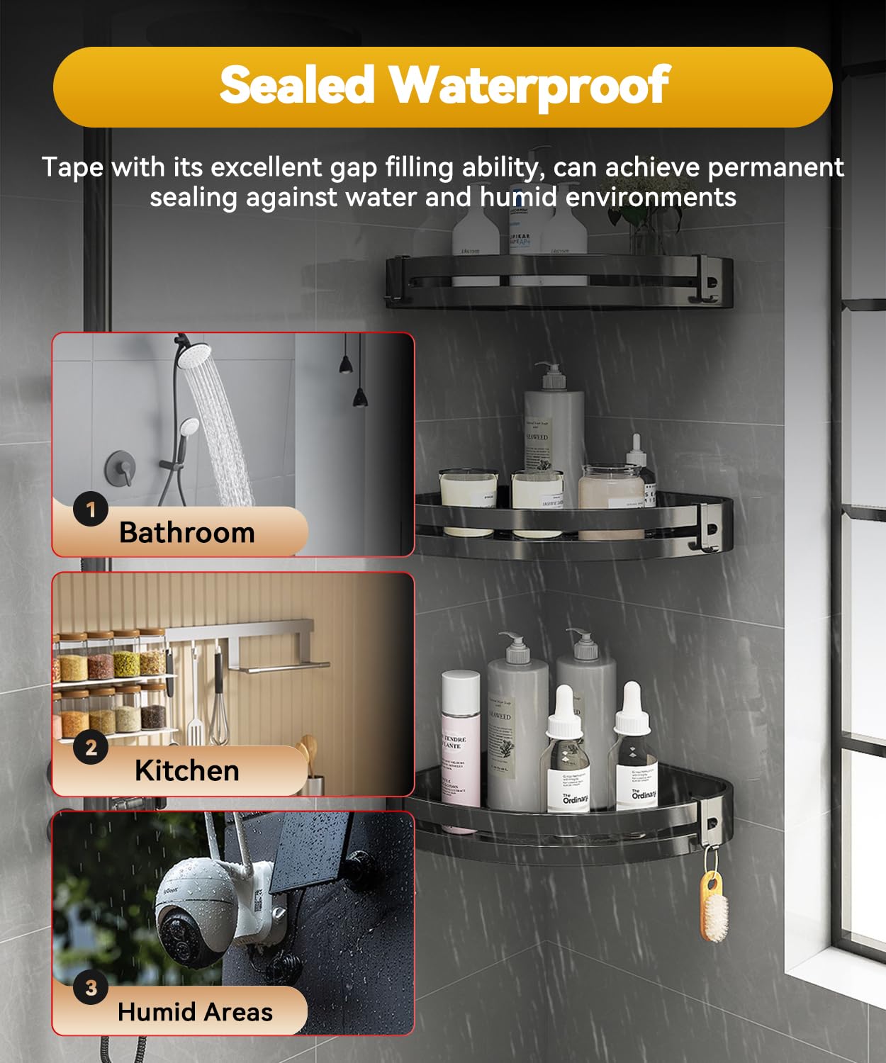 PHIXBEAR Double Sided Tape Heat Resistant Heavy Duty, Waterproof Outdoor Indoor Automotive Mounting Tape, Removable No Residue Super Strong Adhesion Foam Tape, 1" x 20FT