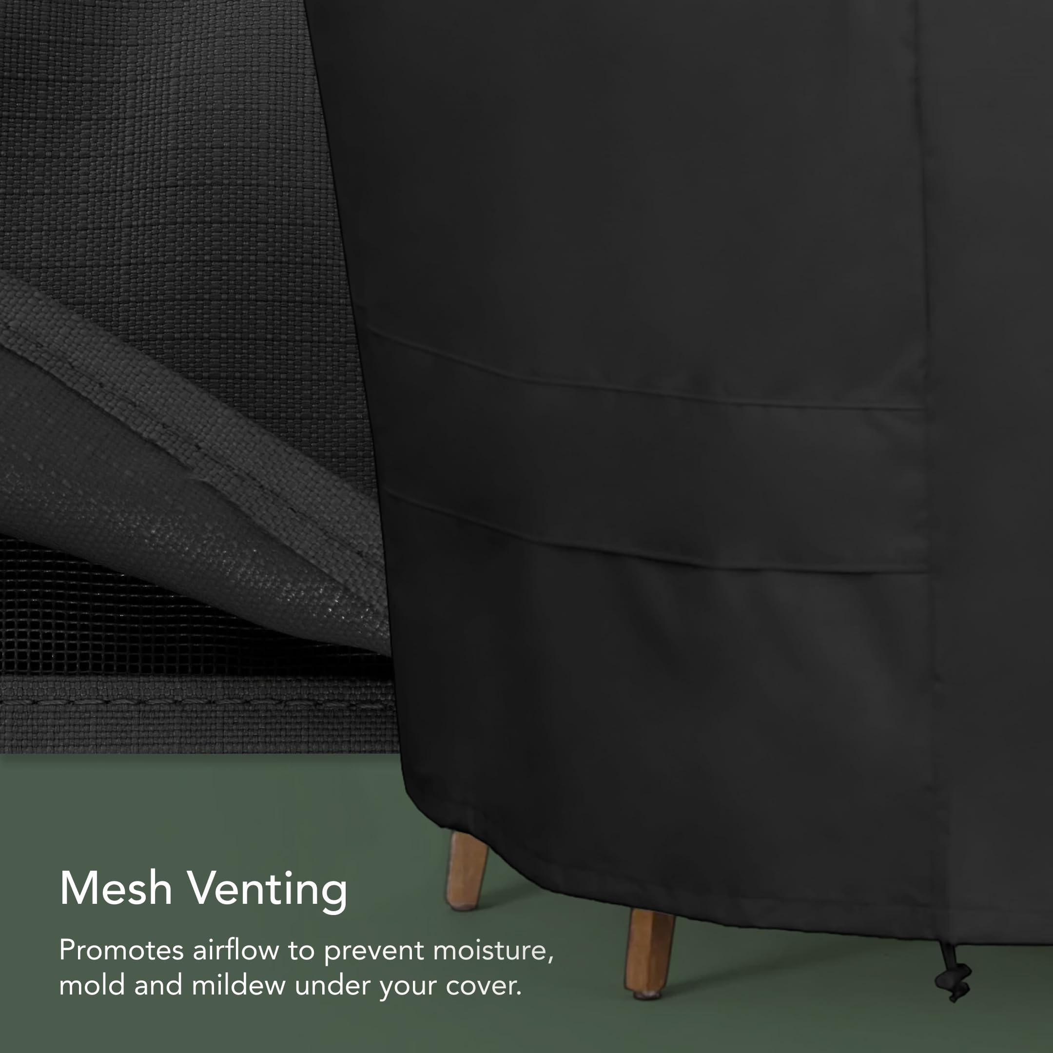 Covermates Ultima Grill Cover – Heavy Duty All-Weather Outdoor BBQ Cover with 600D Polyester, Adjustable Buckle Straps, Reinforced Handles, Mesh Vent, UV, Rip & Water-Resistant, 60 Inch, Ripstop Black