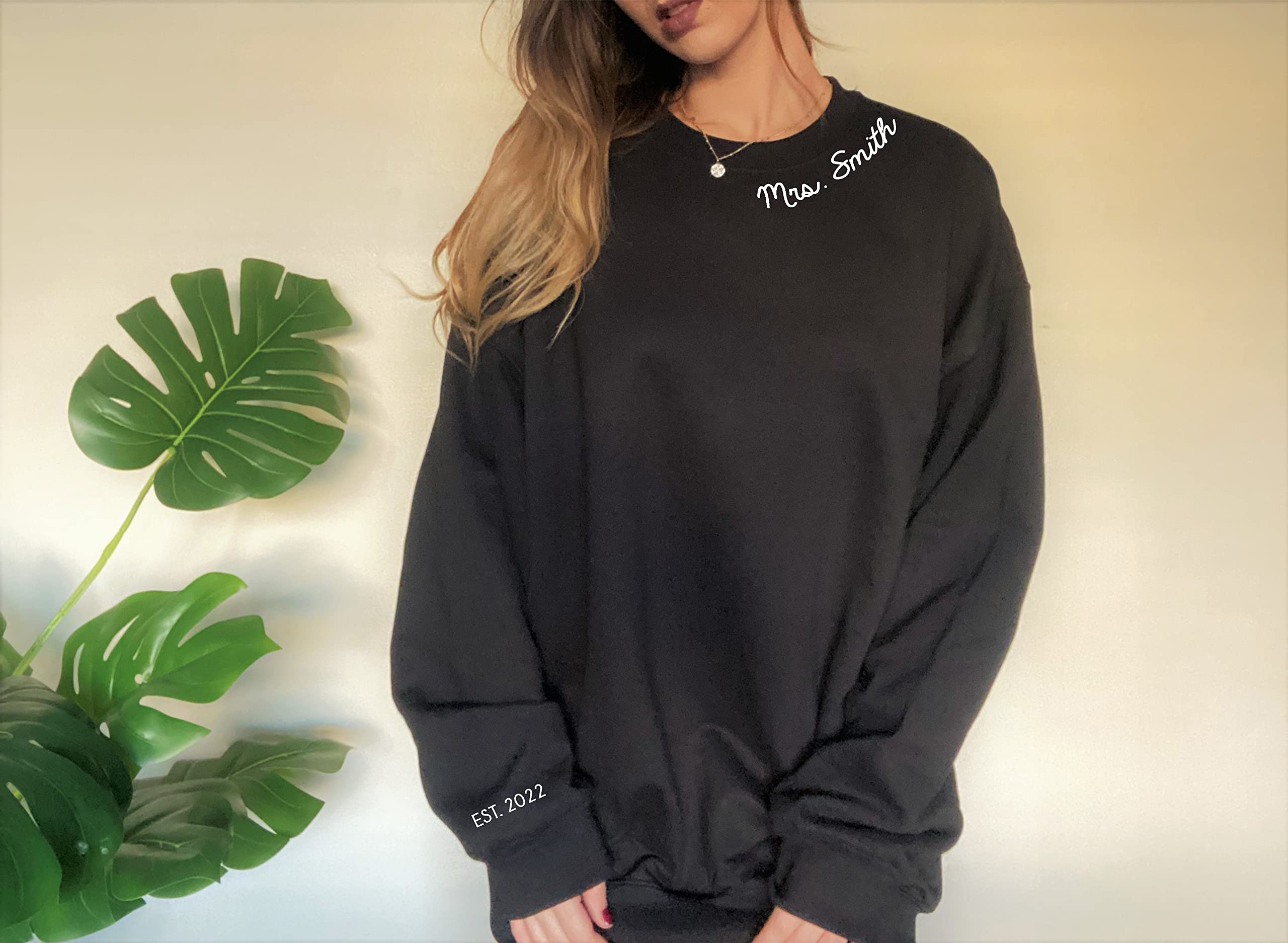Mrs Sweatshirt - Custom Mrs Sweatshirt - New Mrs - Honeymoon Pajamas - Wedding Gift - Future Mrs. Gift