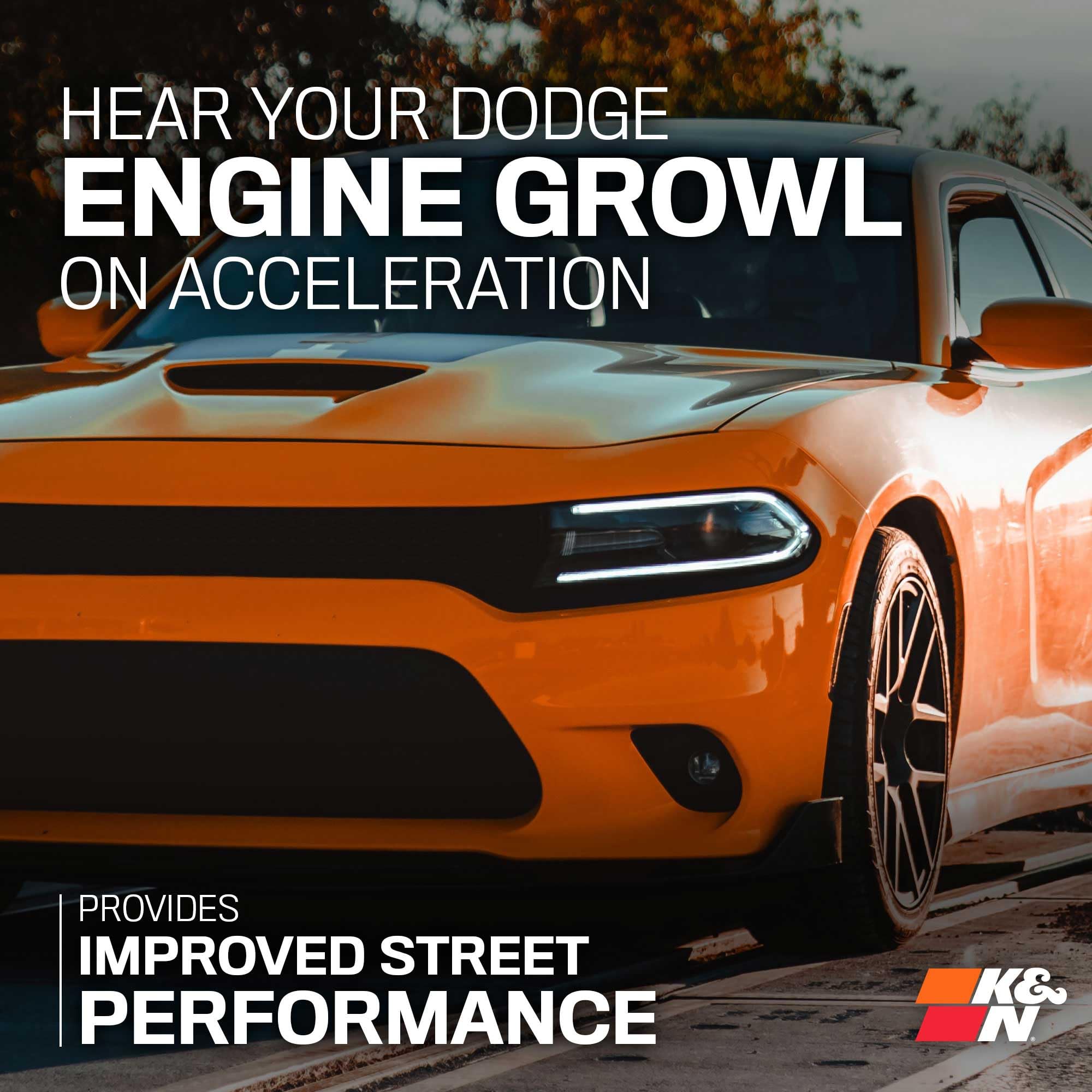 K&N Cold Air Intake Kit: Increase Acceleration & Engine Growl, Guaranteed to Increase Horsepower up to 7HP: Compatible with 3.6L, V6, 2011-2019 Dodge/Chrysler (Challenger, Charger, 300, C), 69-2544TP