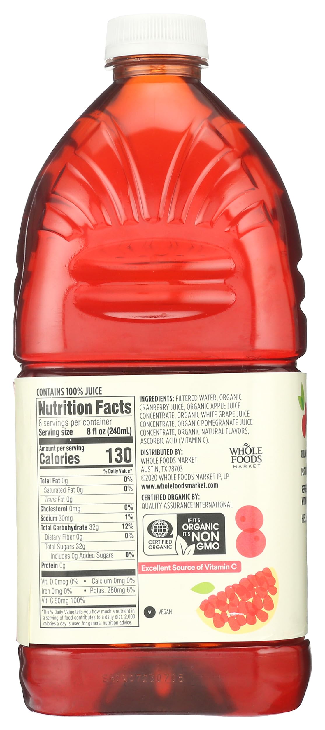 365 by Whole Foods Market, Organic Cranberry Pomegranate Juice, 64 Fl Oz