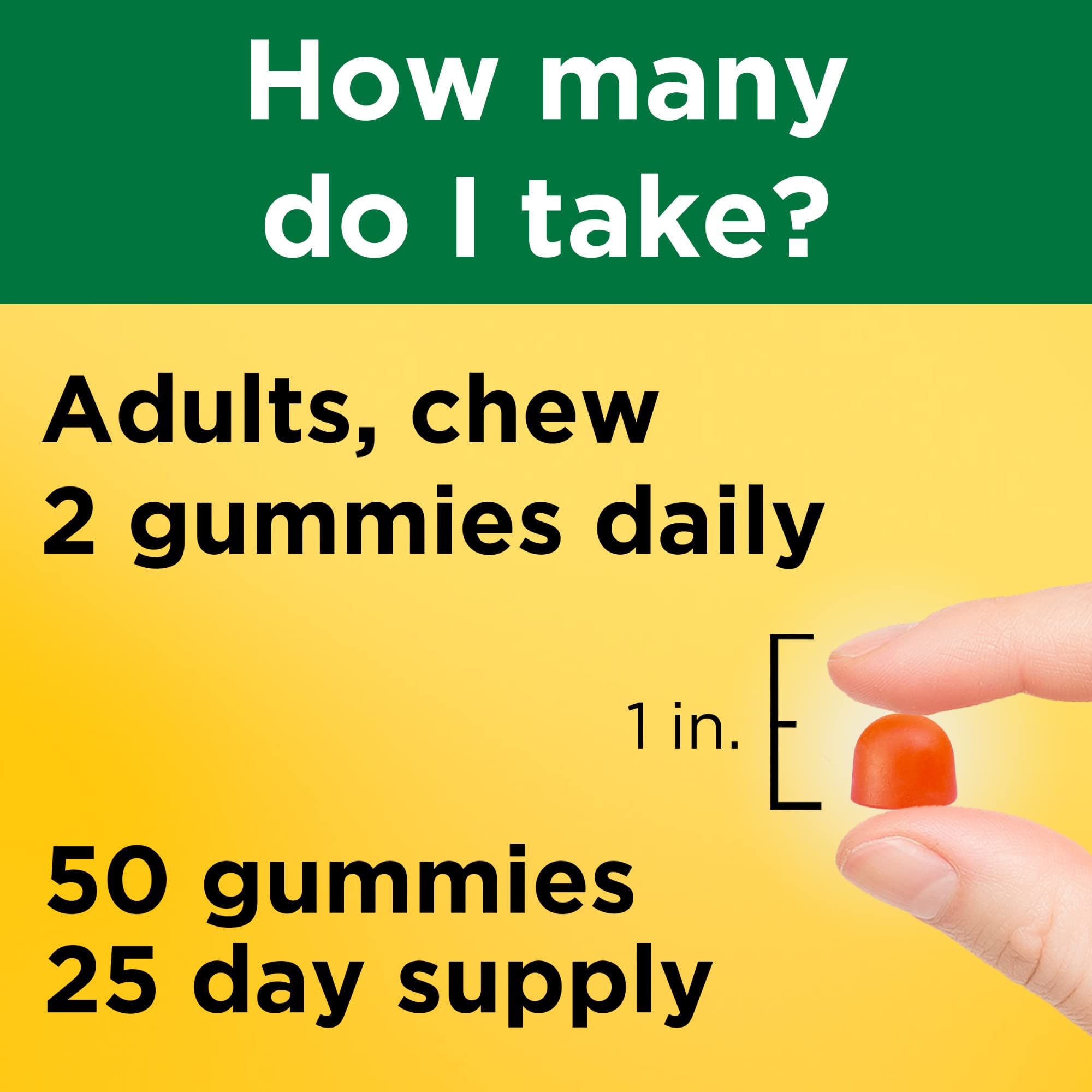 Nature Made Vitamin D3 K2 Gummies, Vitamin D 5000 IU Per Serving for Bone, Teeth, Muscle and Immune Support, 50 Gummy Vitamins, 25 Day Supply