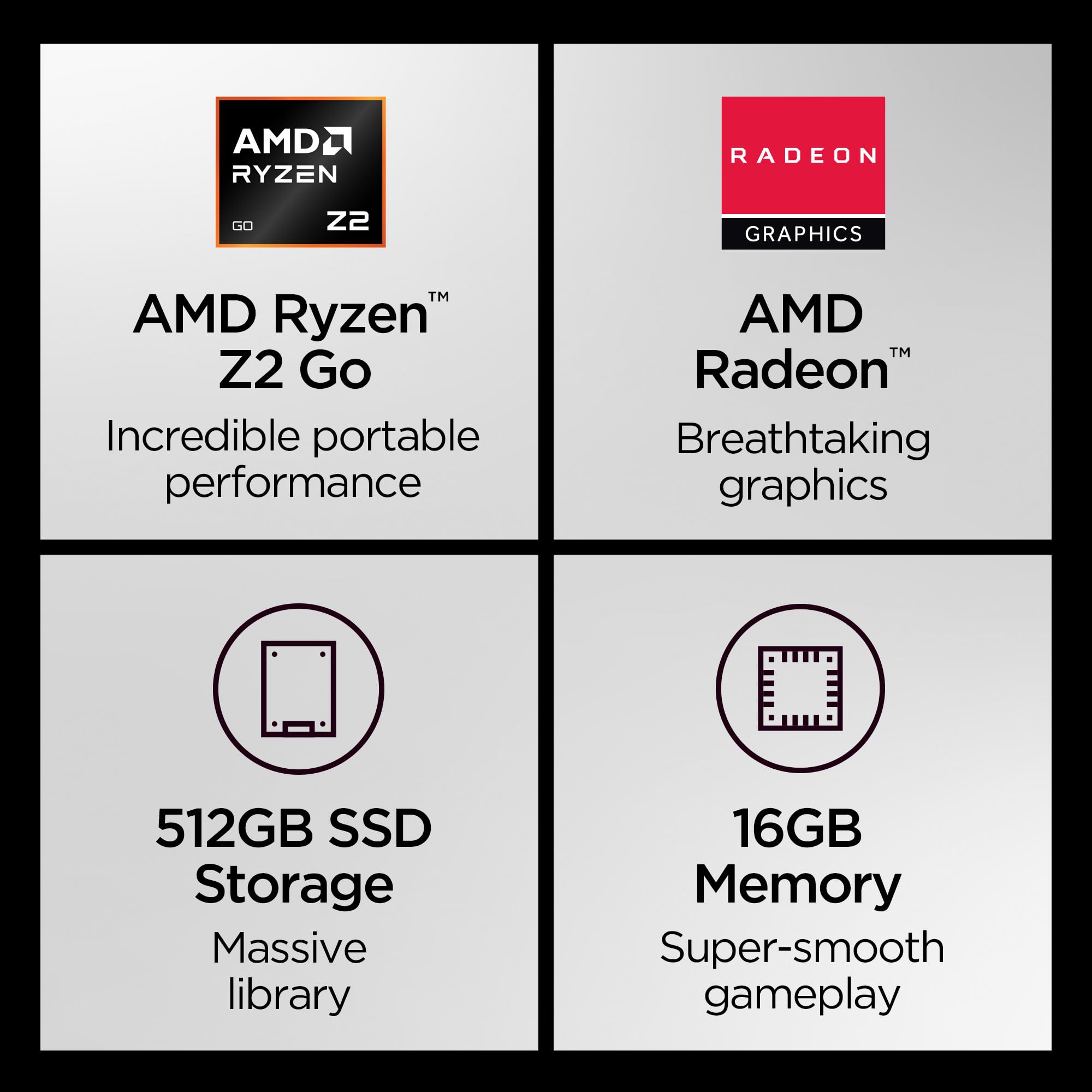 Lenovo Legion Go S - 2025 - Mobile Gaming Console - AMD Radeon graphics - 8" PureSight IPS Display - 120Hz - AMD Ryzen™ Z2 Go - 16GB Memory - 512GB Storage - Glacier White - Free PC Game Pass