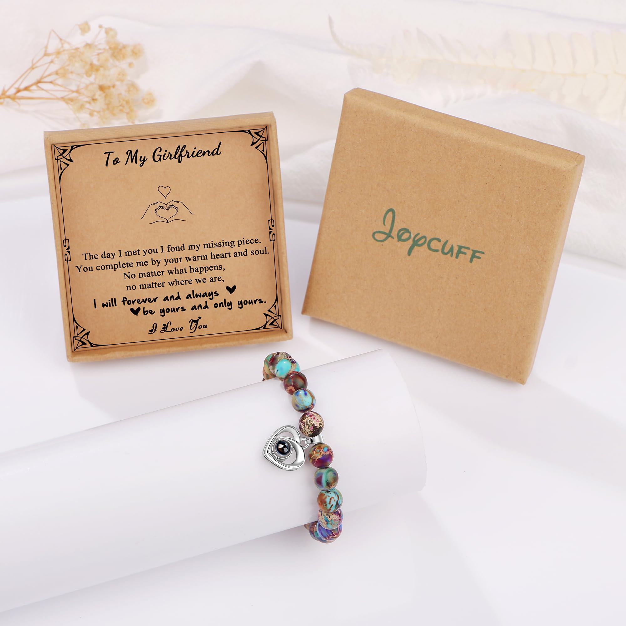 JoycuFF Gifts for Girlfriend I Love You Bracelet To My Girlfriends Birthday Gift from Boyfriend I Love You Gifts for Her Anniversary Christmas