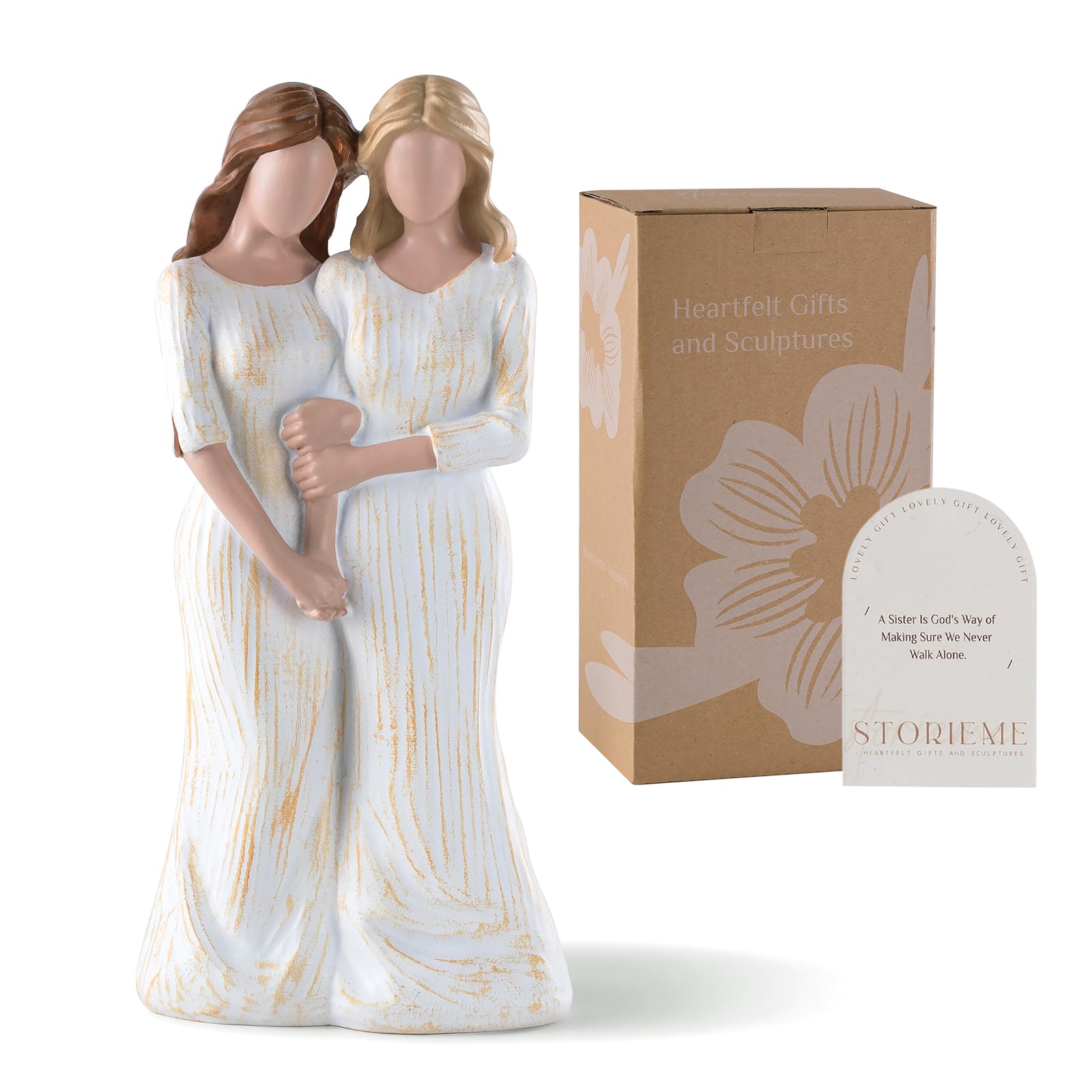 Storieme Sister Birthday Gifts from Sister: Sister Figurines Gift, Friendship Christmas Thanksgiving Gift for Sisters Best Friends Women