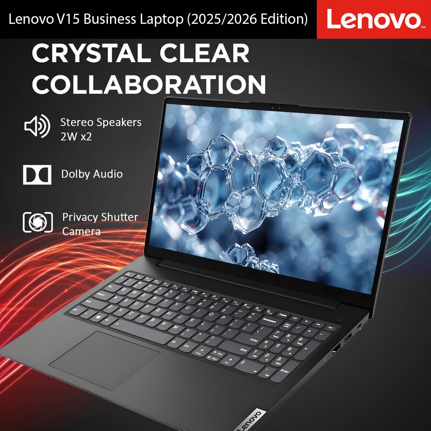 Lenovo New 15.6" FHD Business Laptop 2025/2026 Edition, Intel High-Performance CPU, 16GB RAM, 1TB SSD, Windows 11 Pro with Microsoft Office, WiFi 6, Ultra-Quiet Design, Long Battery Life w/o Earbuds