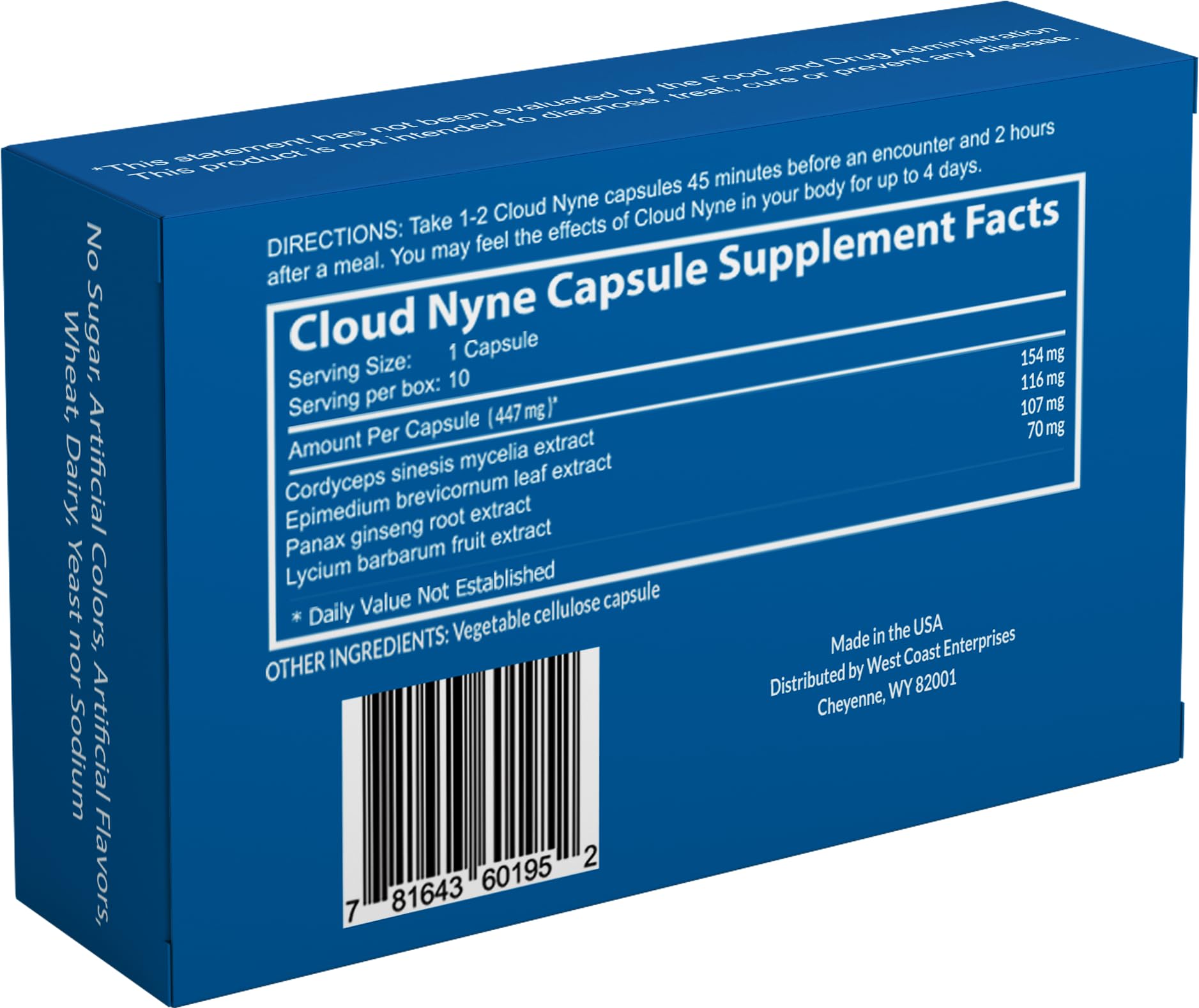 Cloud NYNE - Ride The High of The Best Natural Male Stimulant On The Market - Introductory Offer (10 Pack)