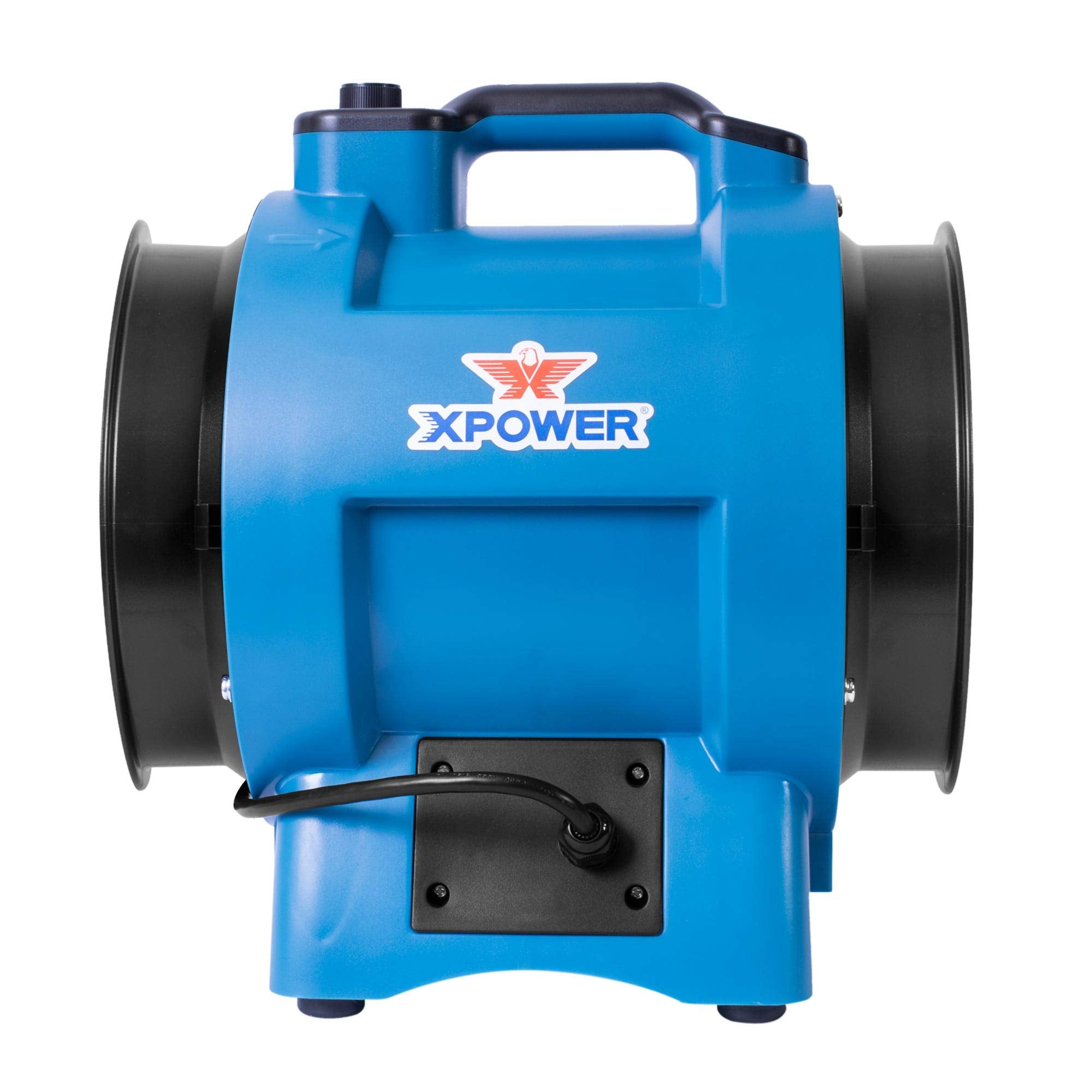 XPOWER X-12 Industrial Blower Confined Space Ventilation Fan — 12” Portable Utility Exhaust Fan for Corn Mill, Manhole, Sewage Systems, 1/2 HP — Blue
