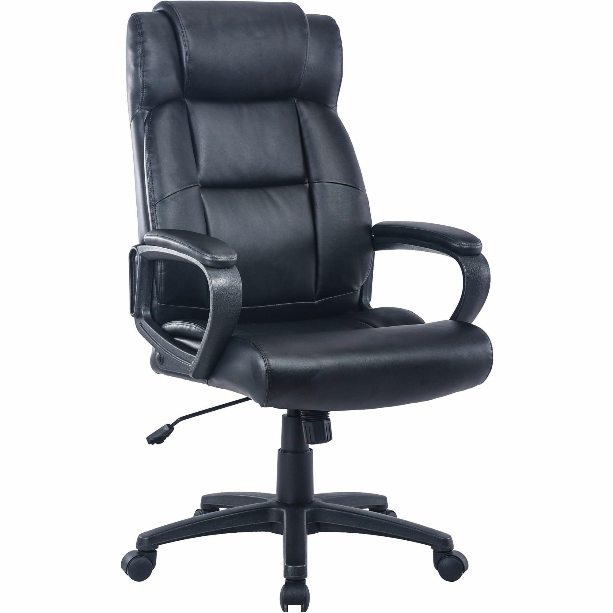 Lorell Soho High-Back Black Leather Executive Chair