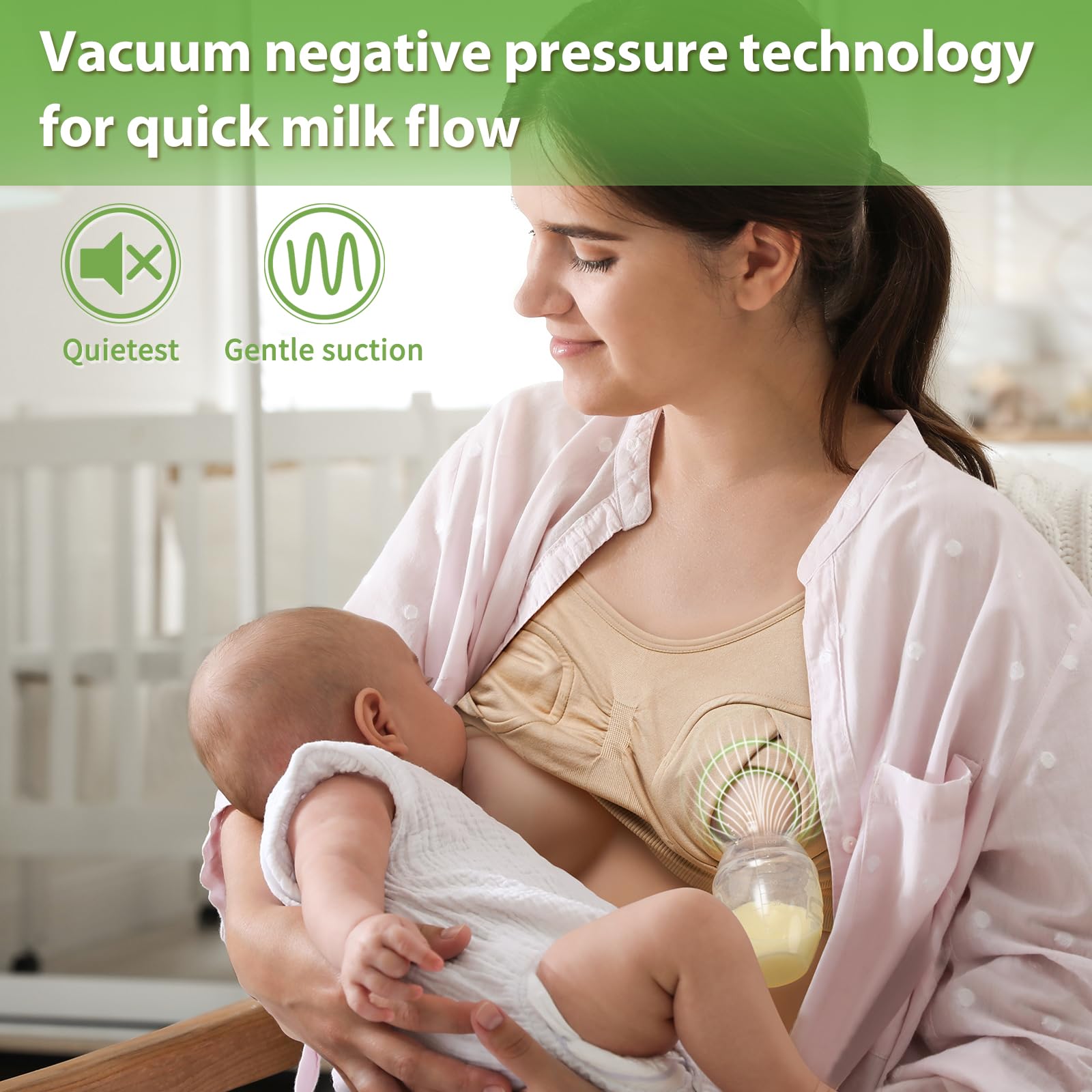 haakaa Manual Breast Pump Collector 4oz/100ml and Ladybug Milk Collector 2.5oz/75ml Combo for Breastfeeding, Made of Food Grade Silicone