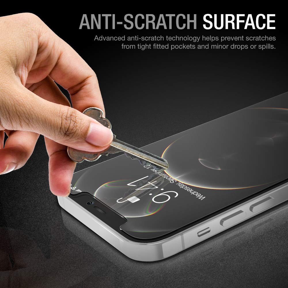 Purity Screen Protector Compatible with iPhone 12 / iPhone 12 Pro 2020 6.1", Tempered Glass Screen Film Designed for iPhone 12 / iPhone 12 Pro Anti-Scratch Work with Most Cases - 3 Pack