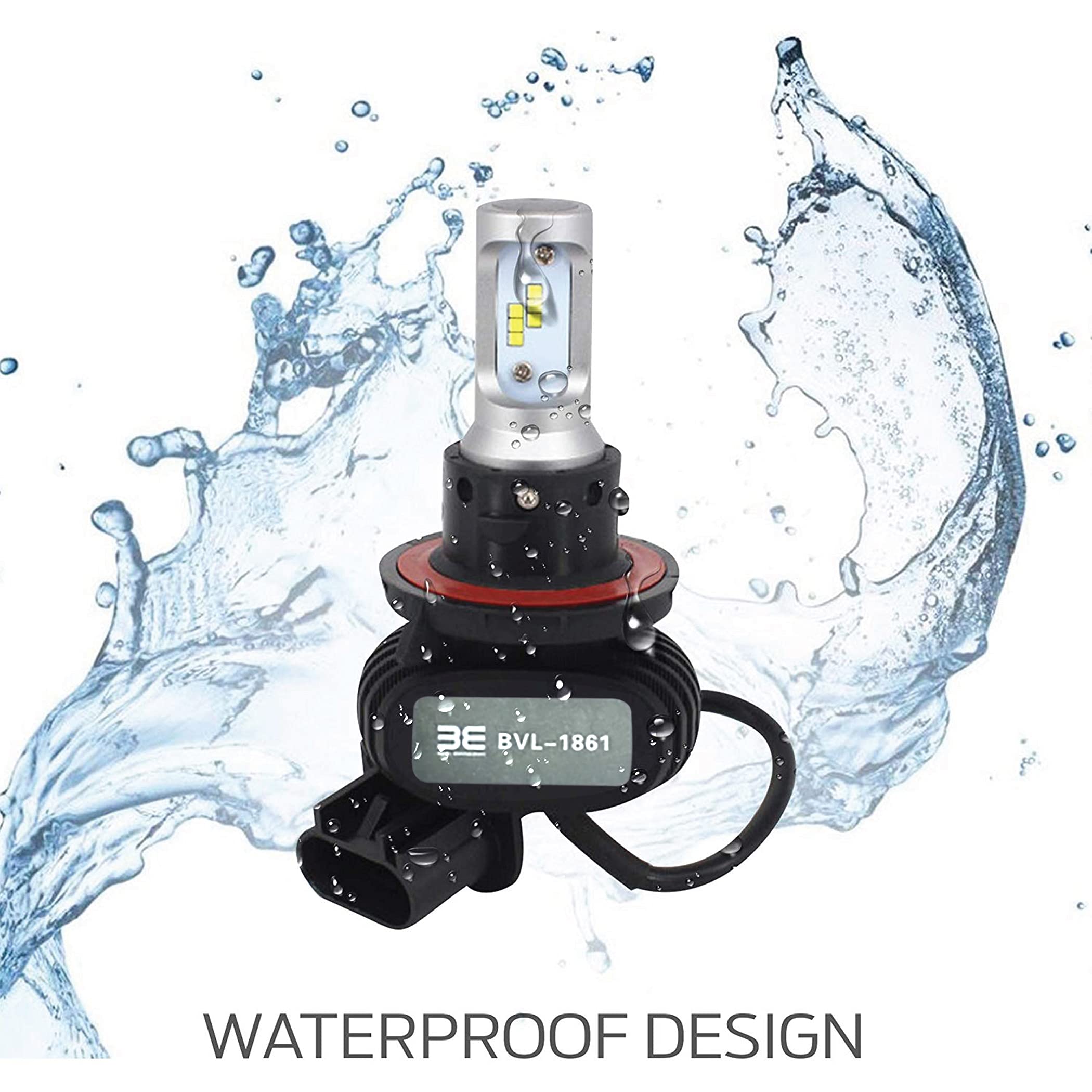 Bevel Engineering Premium LED Upgrade Kit - H13/9008 LED Headlight Kit - Compatible with Polaris - Ranger - RZR General – 2 Pack Low and High Beam Lamp Set – Fan Less 4000LM LED Replacement Bulb Kit