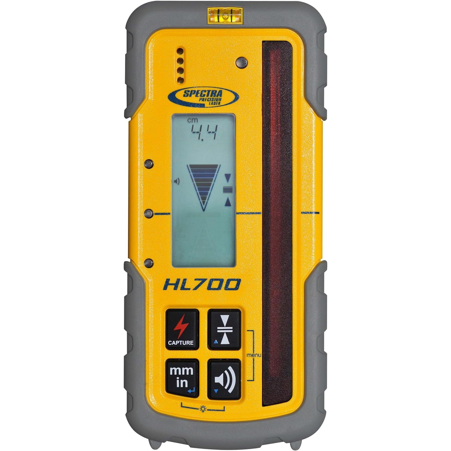 Spectra Precision HL700 Digital Readout Receiver for Basic & Advanced Performance, Huge 5 in (12.7 cm) Reception Height, Front & Rear LCD Displays, Waterproof and Weatherproof